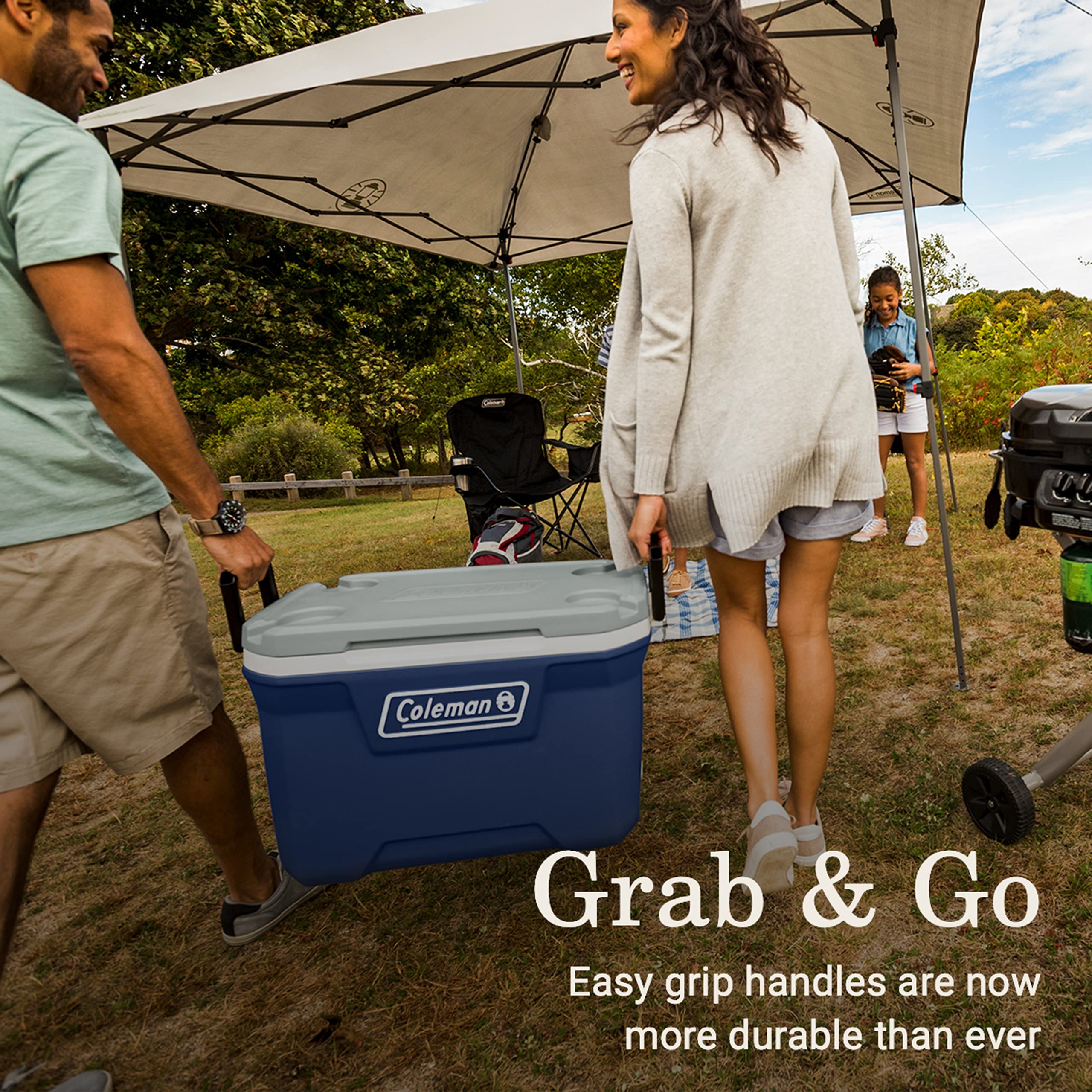 Coleman Insulated Classic Series Portable Cooler, Leak-Resistant Outdoor Hard Cooler Keeps Ice up to 5 Days, 52/70/120/150 Quart