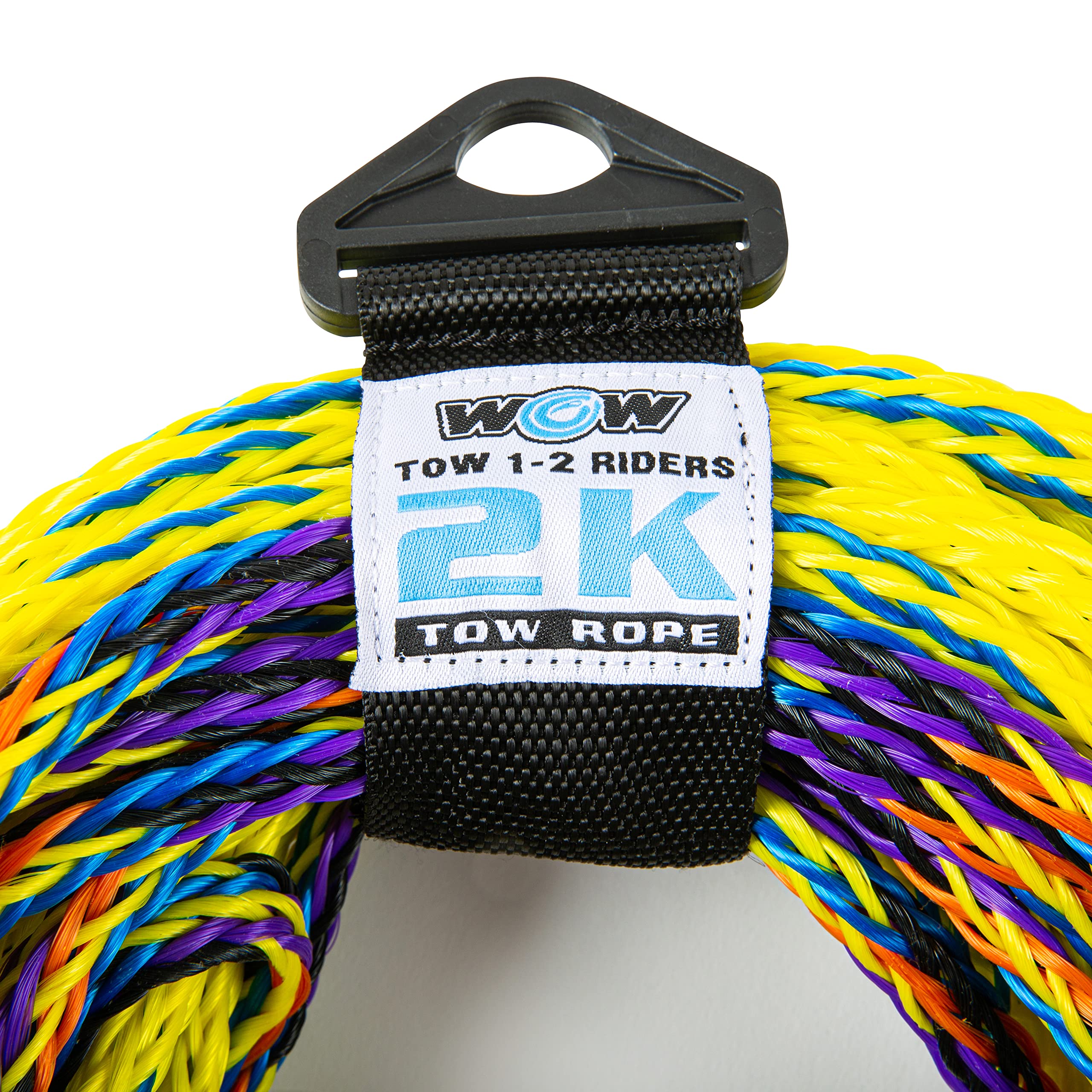 WOW Sports - Tow Rope 2K for Deck Tube - 1-2 Riders - 60 ft - UV Treated - W/Floating Handle