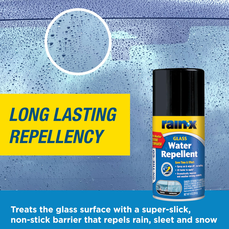 Rain-X On-The-GO 630167 Glass Water-Repellent Aerosol 9 oz.