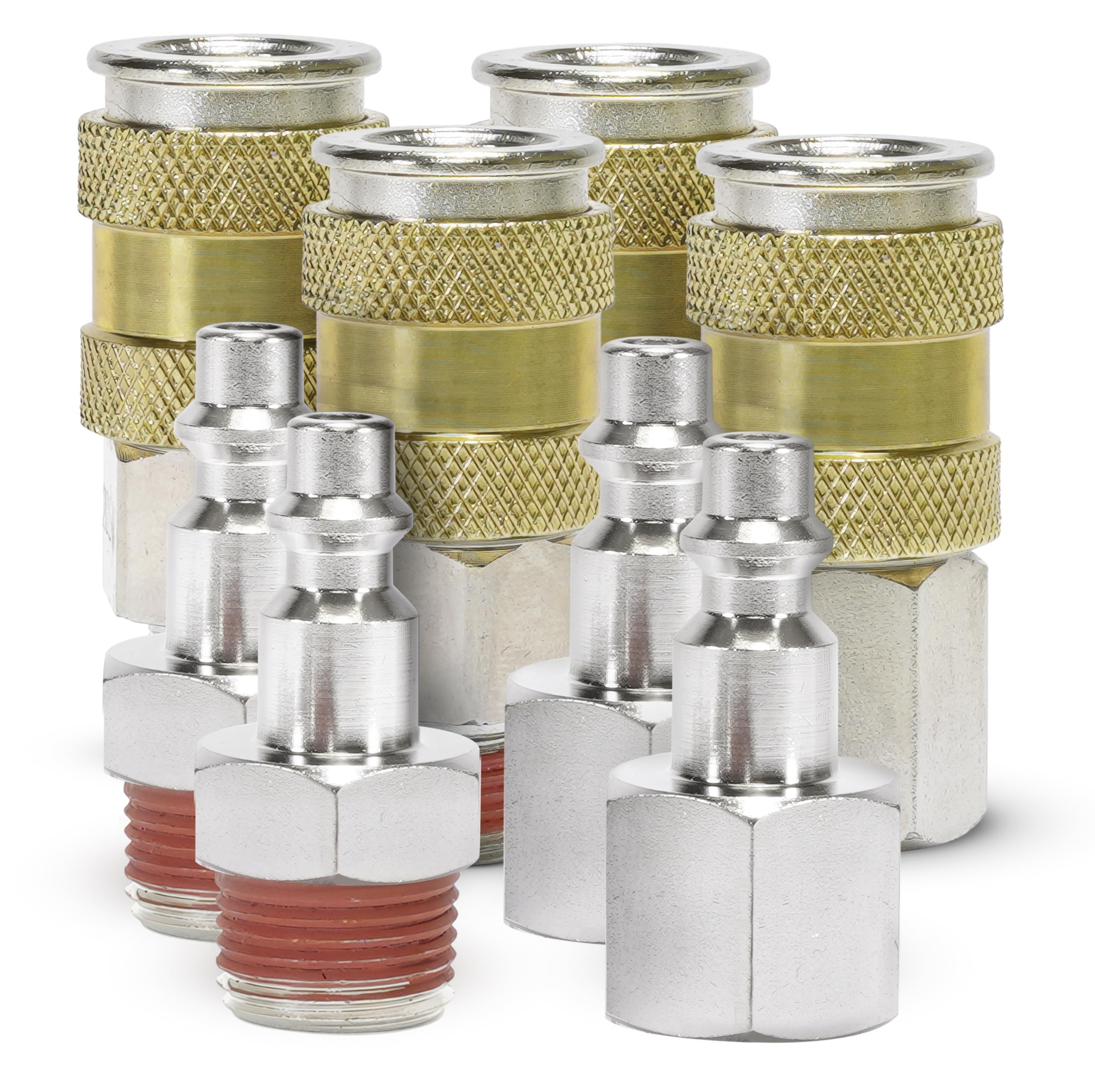 High Flow Couplers 3/8" NPT M (2) & F (2), Quick Connect Studs 3/8" M (2) & F (2), NO LOGO