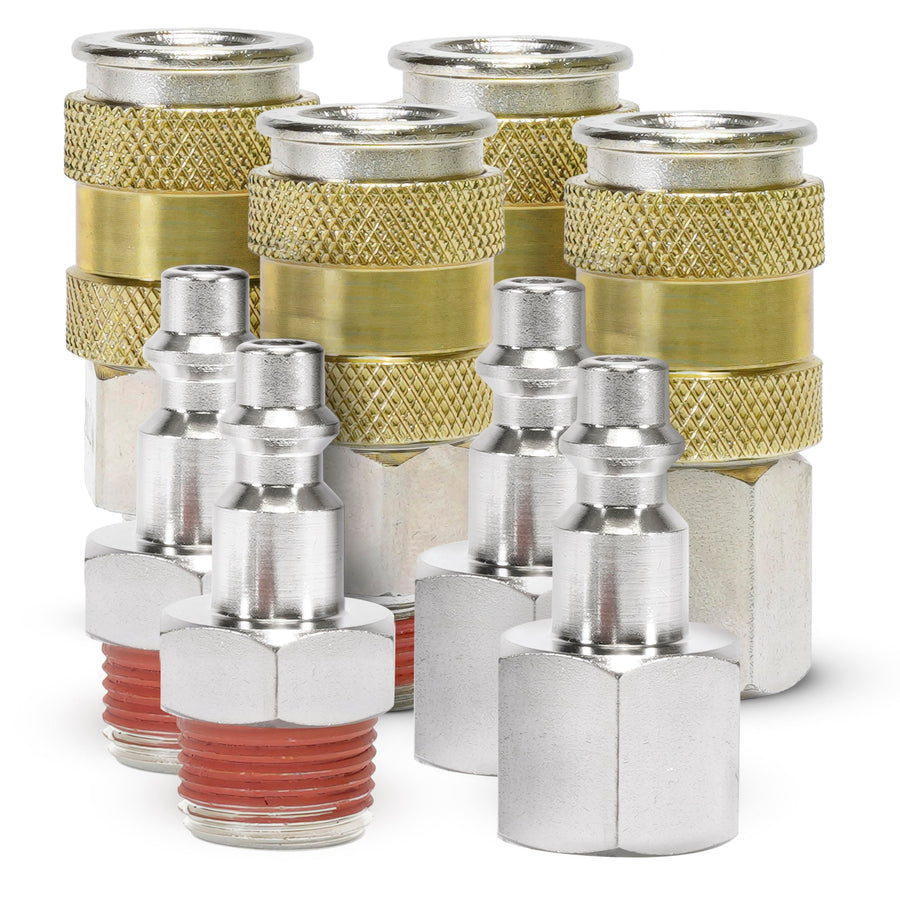High Flow Couplers 3/8" NPT M (2) & F (2), Quick Connect Studs 3/8" M (2) & F (2), NO LOGO