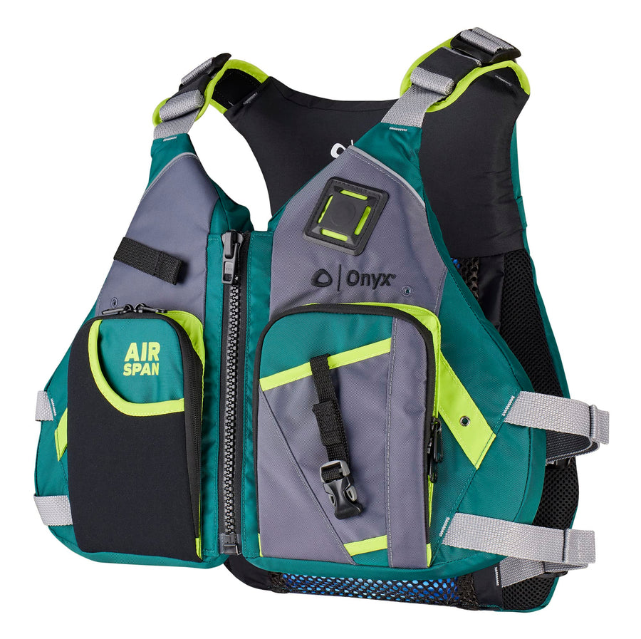 Air Span Onyx Angler Life Jacket, Green, XS/SM