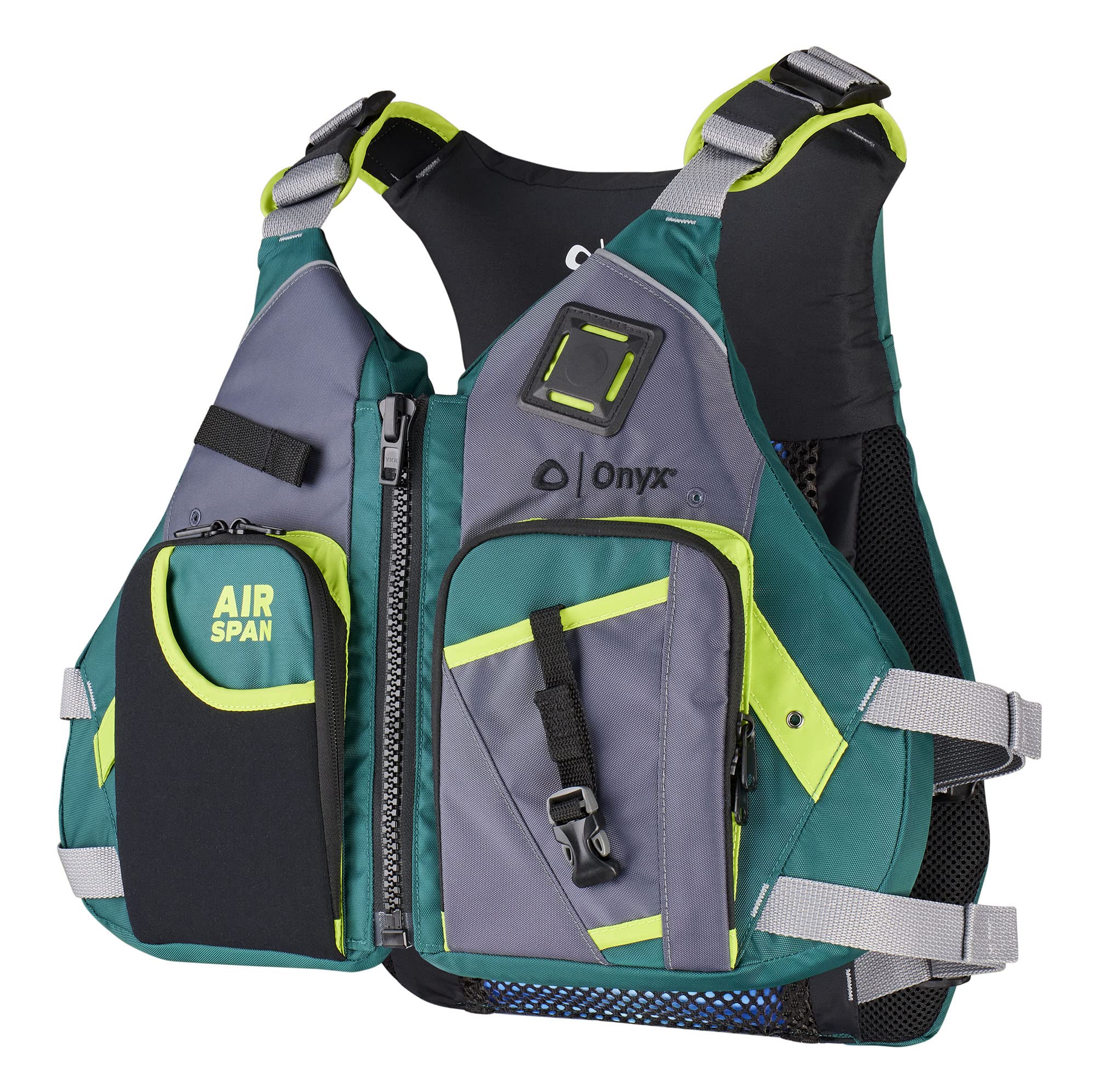 Air Span Onyx Angler Life Jacket, Green, XS/SM