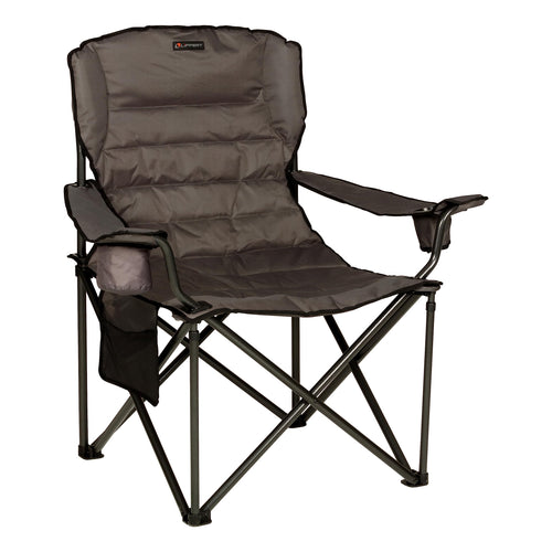 Lippert Deluxe Campfire Folding Chair - Mossy Oak Original Bottomland Camo, High-Loft, Foldable Cushion Chair, Dual Cup Holders, Durable 600D Outdoor Polyester Fabric, 500 lb. Capacity - 2023053729