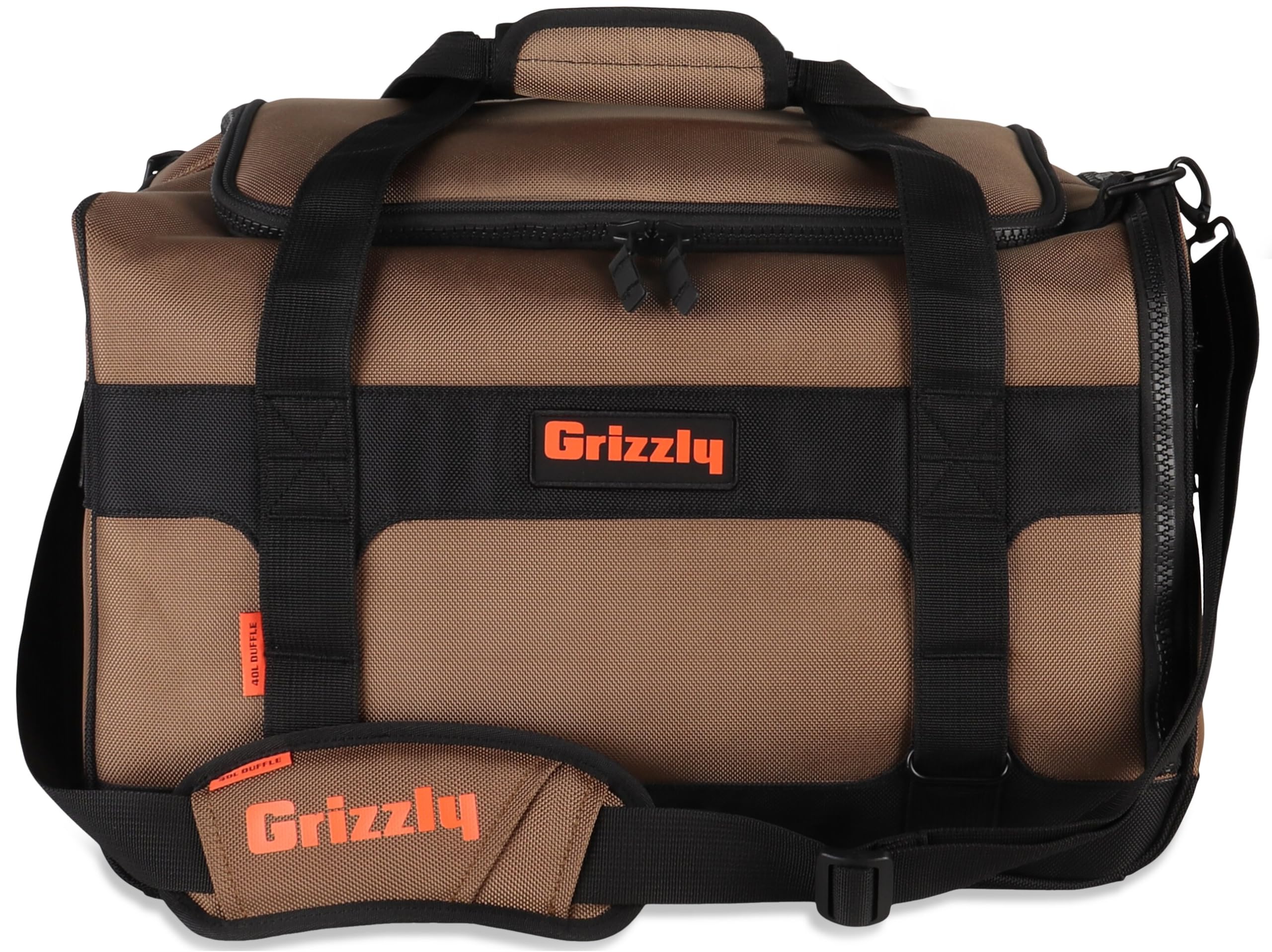 Duffle Grizzly 40 | Heavy-Duty Construction | Water-Resistant Base | 40L Capacity | Large Storage Pocket | Tan
