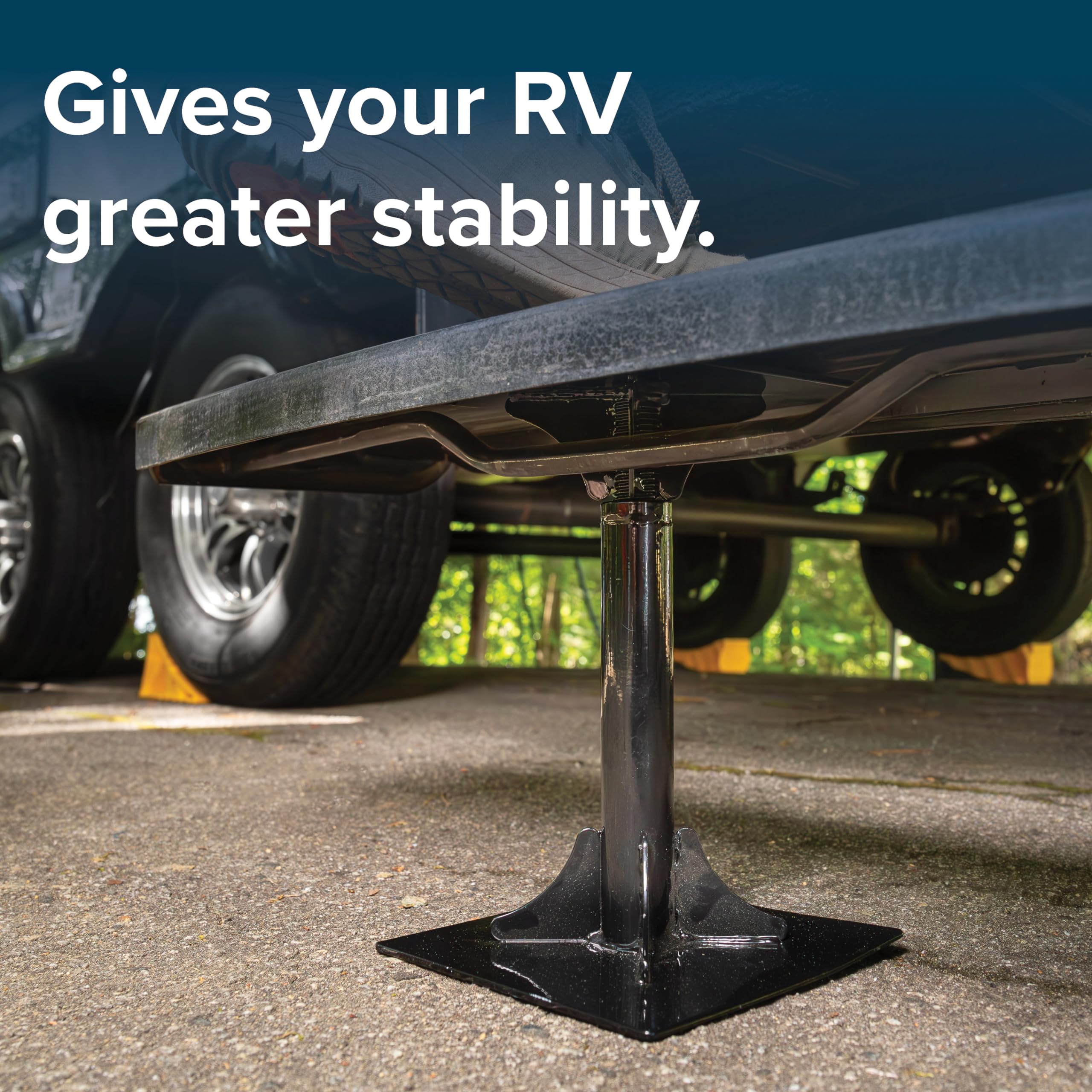 Adjustable Camco RV Stabilizer, 6-Inches x 6-Inches - Greater Stability Gives Your RV Under The Front or Rear (44531)