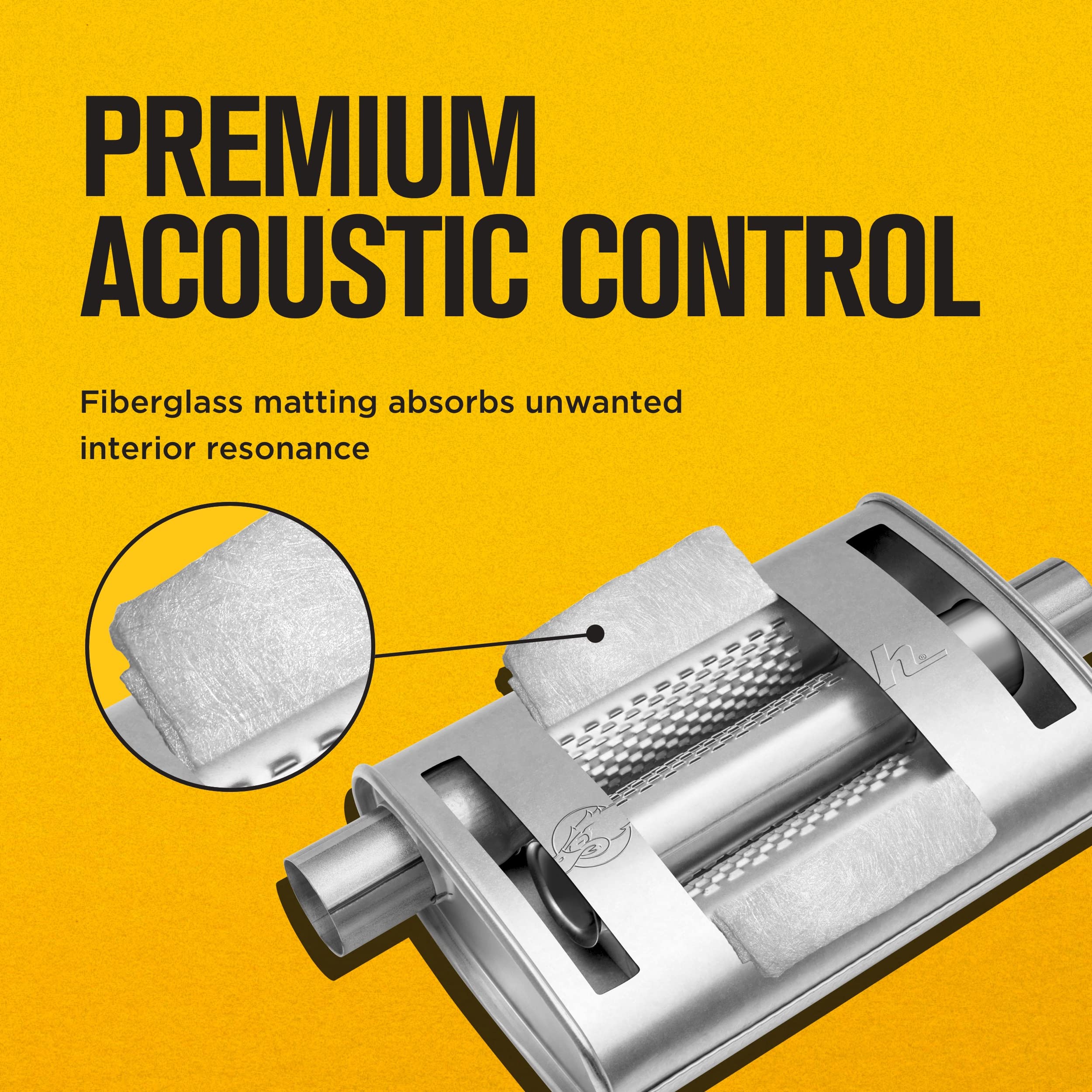 Thrush Muffler Performance Tone Mellow Inlet 3 Pipe Connection Offset Outlet 3 Center