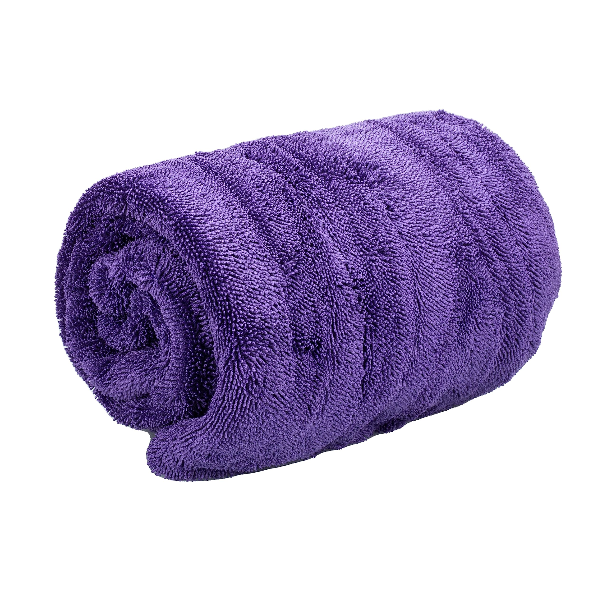 Purple Maxshine 24" x 36" Duo Twisted Microfiber Towel (1200GSM) – Large, Plush, Rinse-Free Double-Sided Drying Towel – Super Absorbent Microfiber for Drying