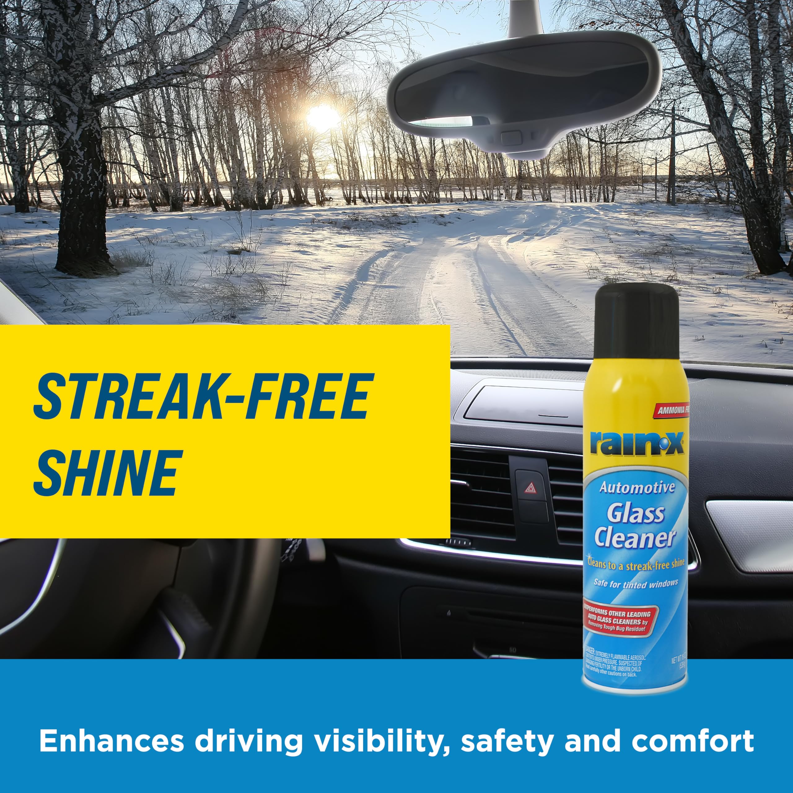 630175 Rain-X Glass Cleaner Aerosol 19oz