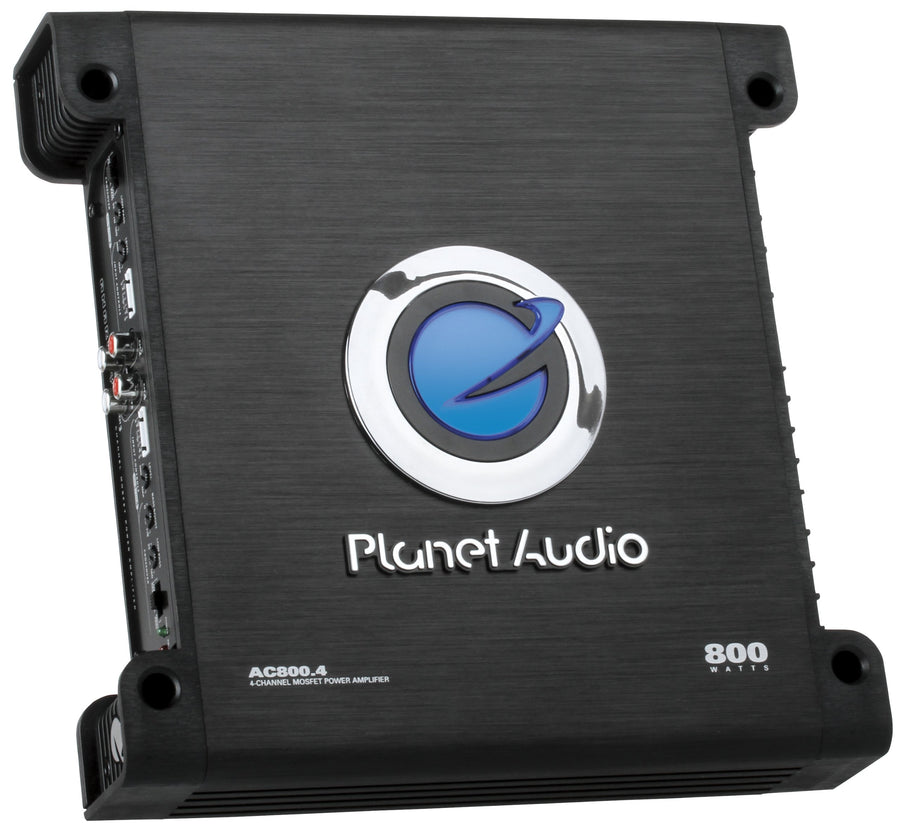Planet Audio 4 Channel AC800.4 Class A/B Car Amplifier - 800 High Output, High/Low Level Inputs, High/Low Pass Crossover, Hook to Subwoofer for Bass