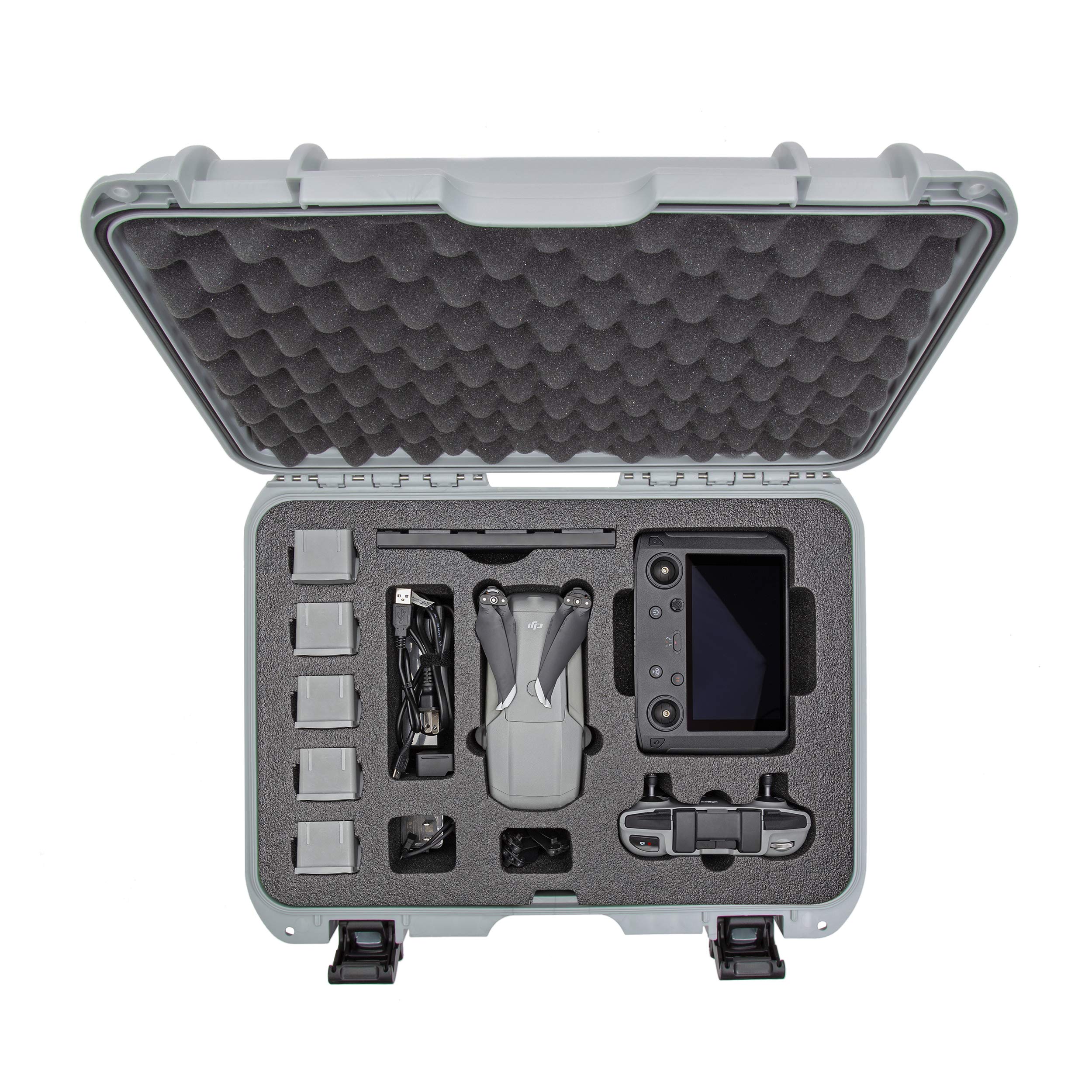 Nanuk Waterproof Hard Case 925 with Foam Insert for DJI Mavic Air 2 + Smart Controller - Silver (925-MAVIA25)