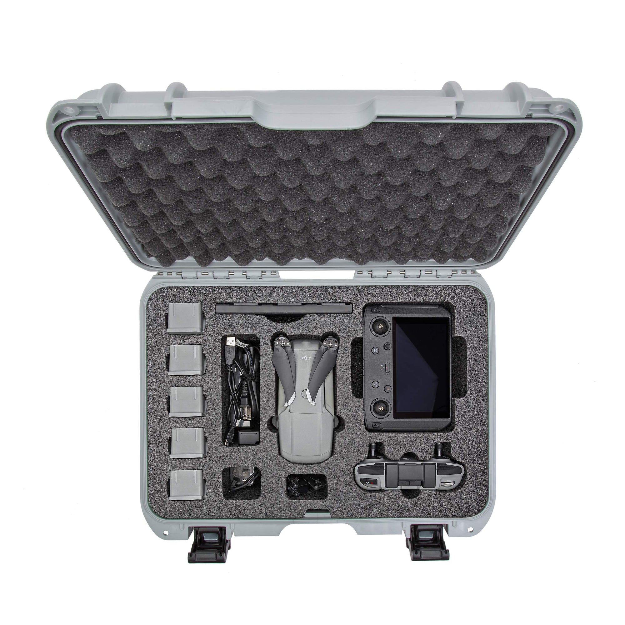 Nanuk Waterproof Hard Case 925 with Foam Insert for DJI Mavic Air 2 + Smart Controller - Silver (925-MAVIA25)