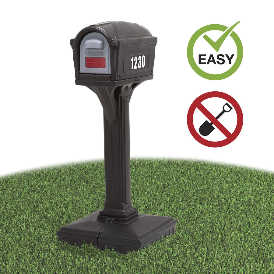 American Home Simplay3 42002R-04 Dig-Free Easy Up Classic Mailbox – Black