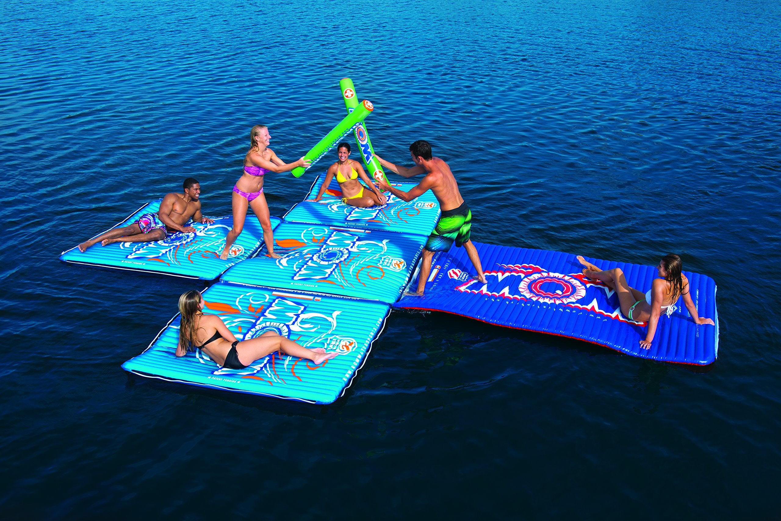 WOW Sports Water Walkway World of Watersports 6 x 6 Feet Blue Inflatable Walkway, 14-2080