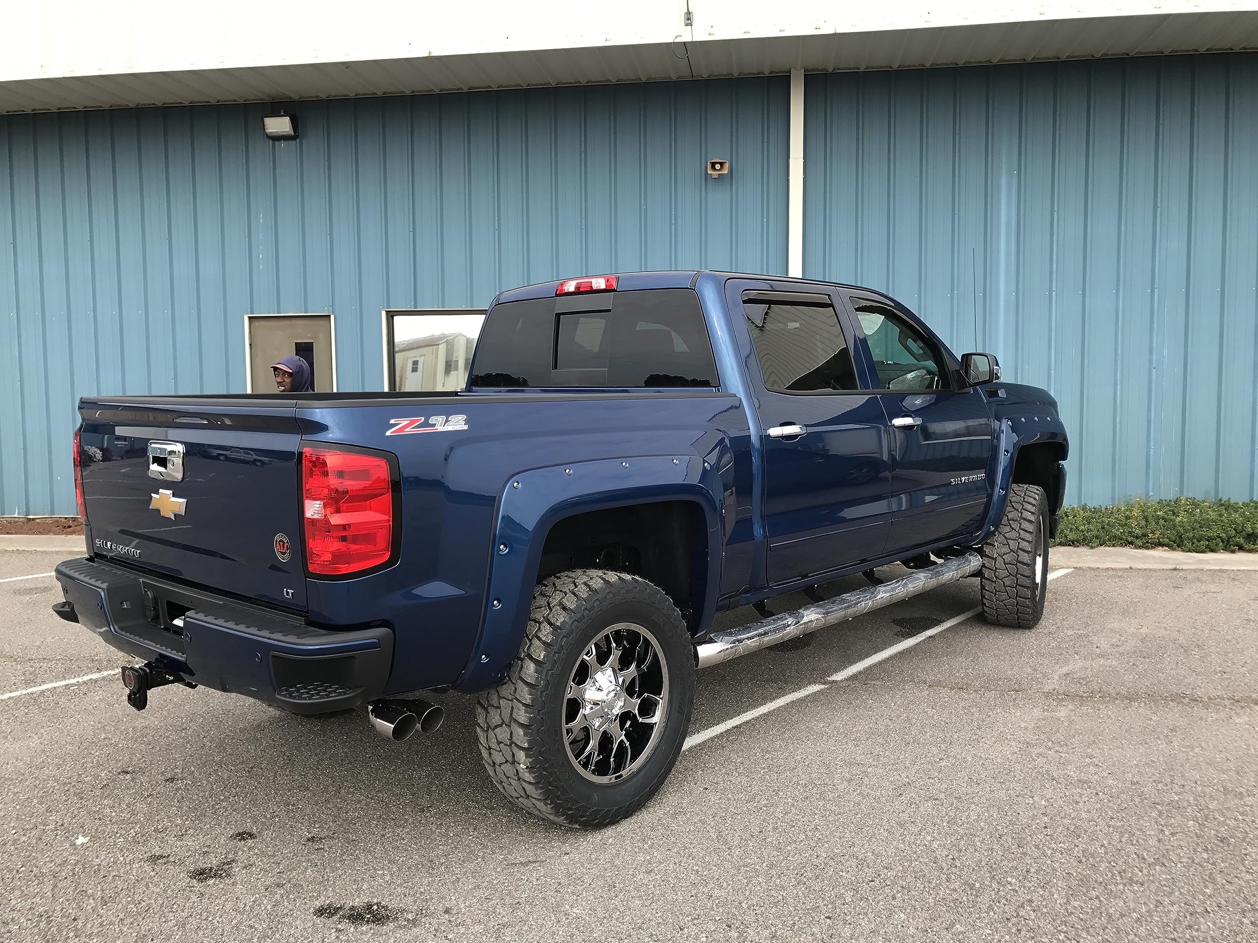 Fender Flares Black Horse Riveted Style Compatible with 2014-2018 Chevrolet Silverado 1500-FF-CHSIL-SM-PKT