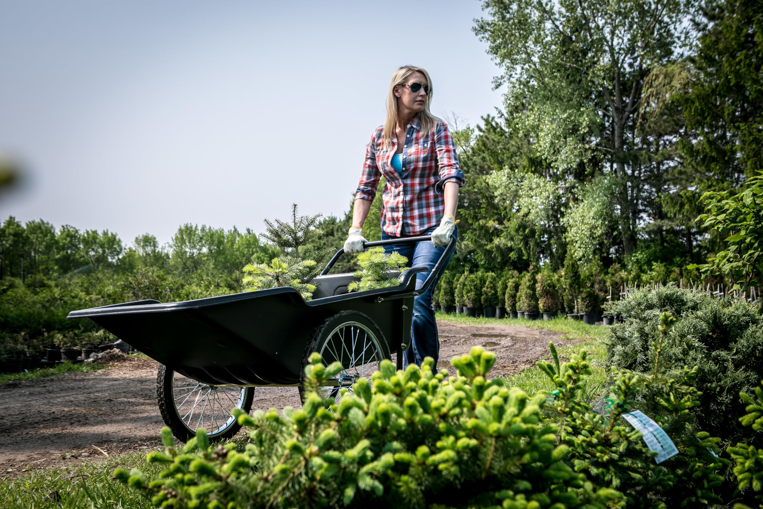 Heavy-Duty Polar Trailer Utility Cart – 10 Cu. Ft, 400 lb Capacity, Flat-Free Wheels for Ice Fishing, Firewood & Outdoor Hauling