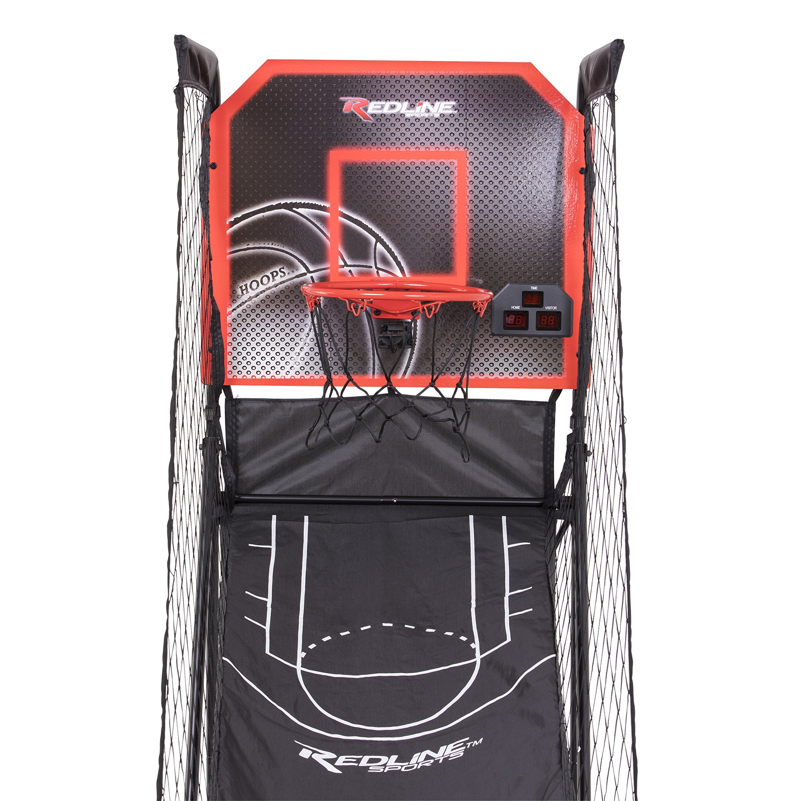 Alley-Oop Redline Single Basketball Shootout with Quick Connect Easy-to-Assemble Frame and Compact Fold-up Design for Easy Storage 26 pounds