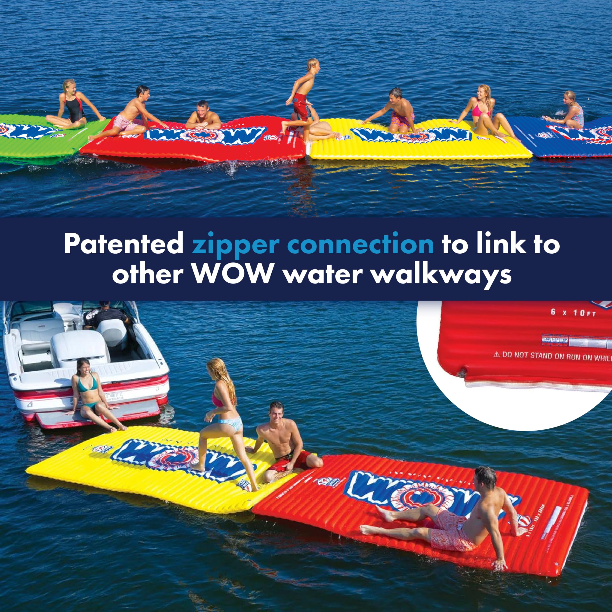 WOW Sports 12-2040 WOW Watersports Water Walkway - Red (10 x 6 Feet)