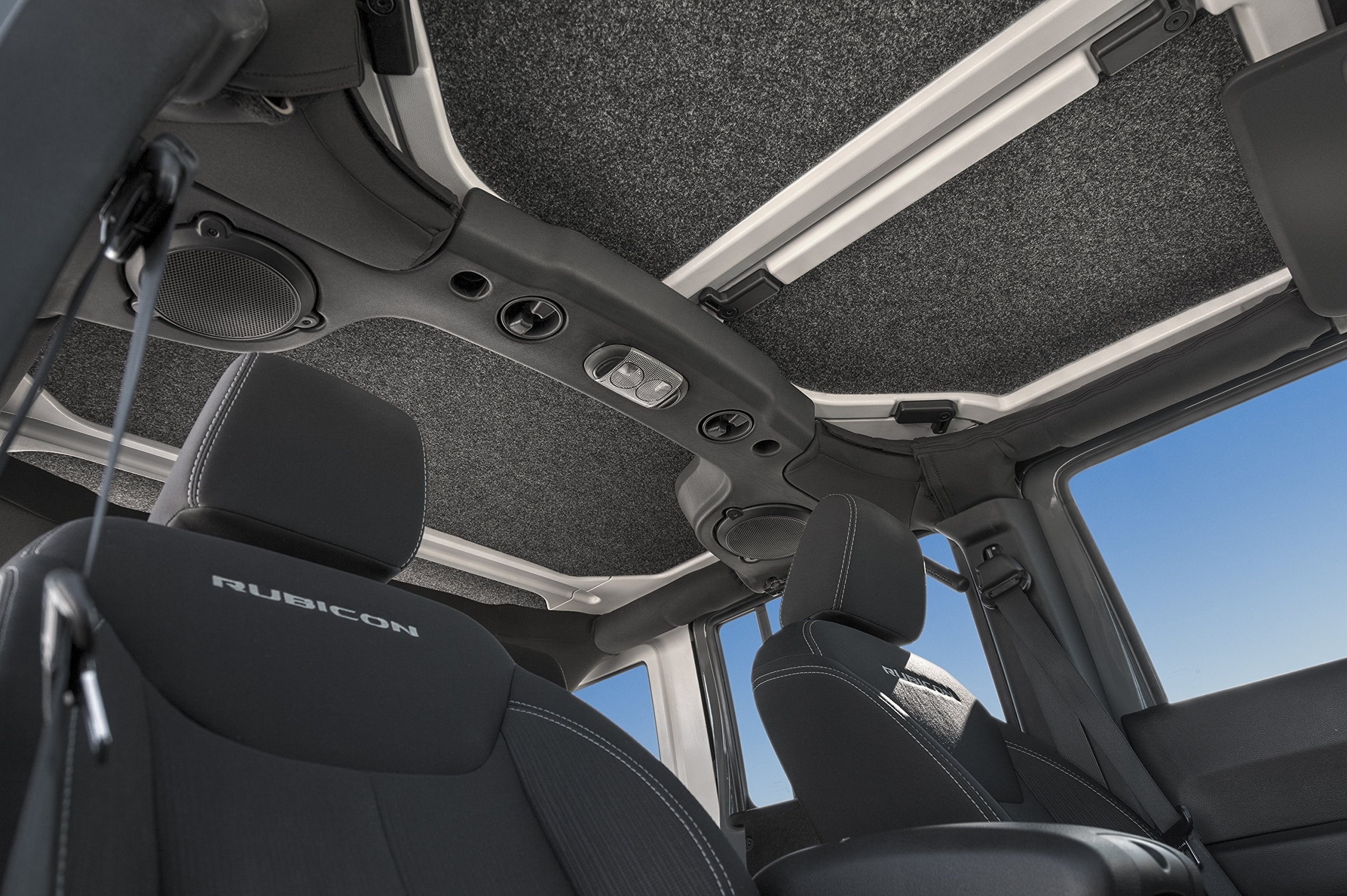 Jeep Bedrug Headliner | 2007 - 2010 Jeep Wrangler JK UNLTD 4 Door, Custom cut, Grey - 4 pc. | HLJK074DRK