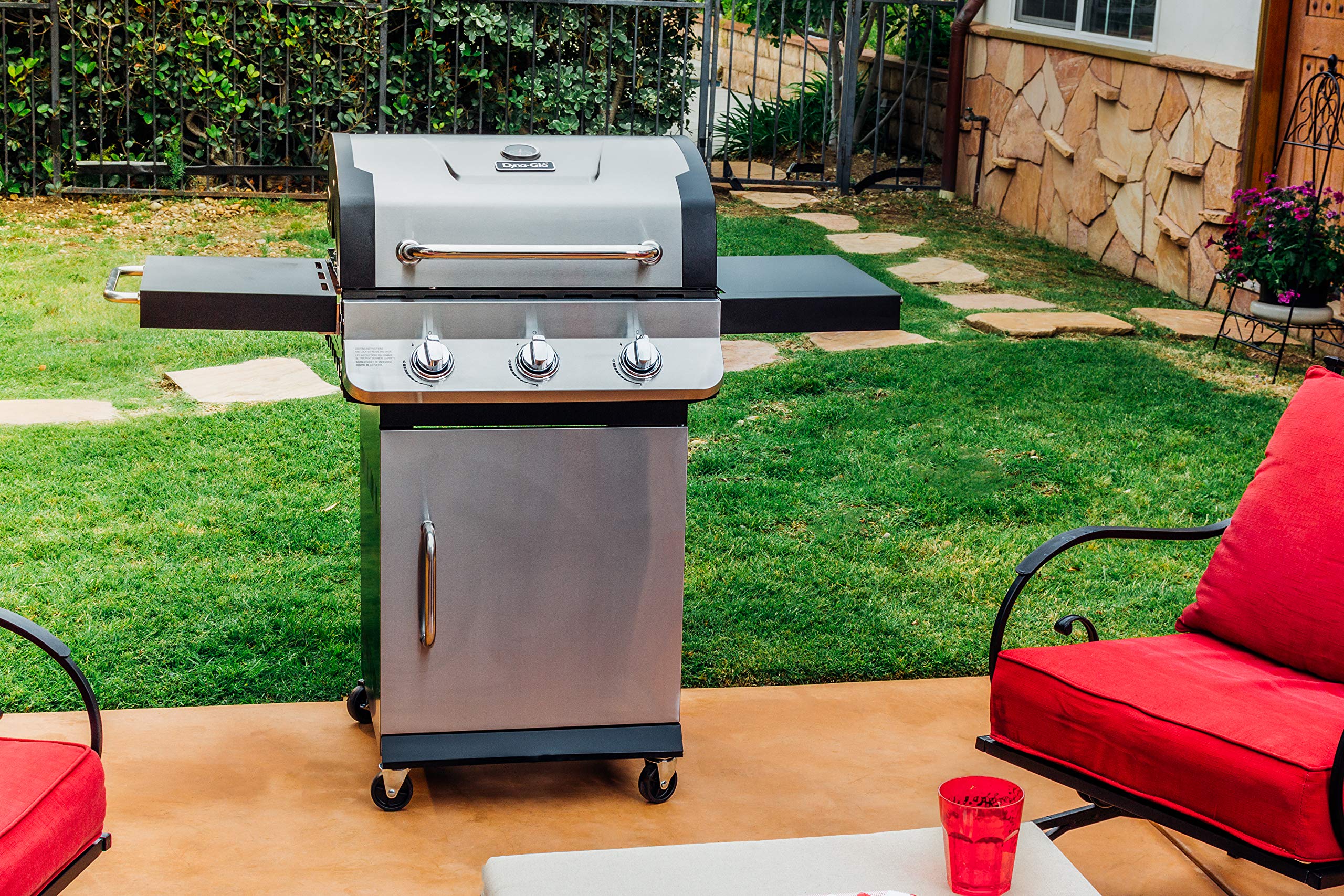 Dyna-Glo Premier 3 Burner Propane Gas Grill, DGP397SNP-D Stainless