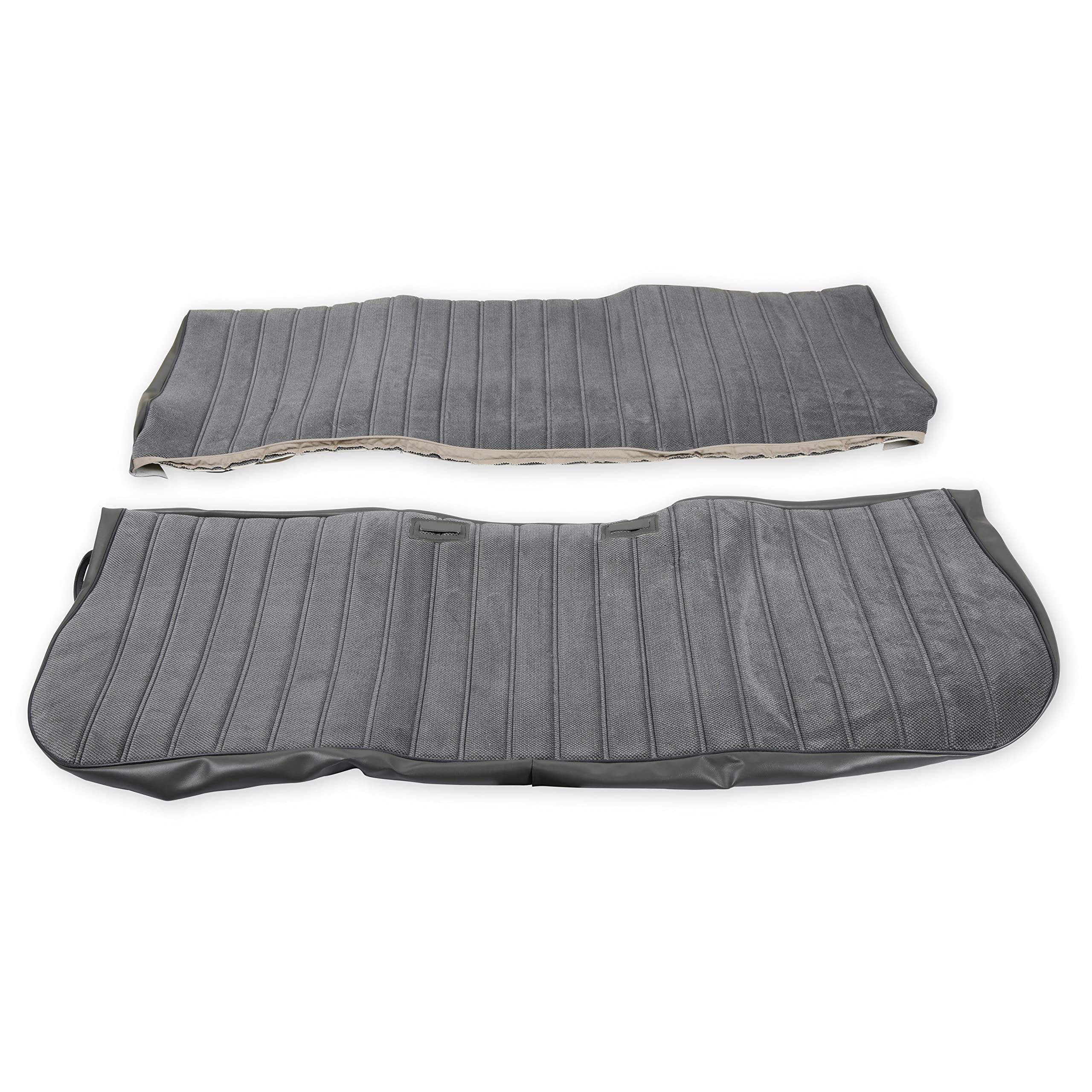 05-299 Brothers Trucks Seat Upholstery Full Pleat Cloth/Vinyl Grey/Charcoal