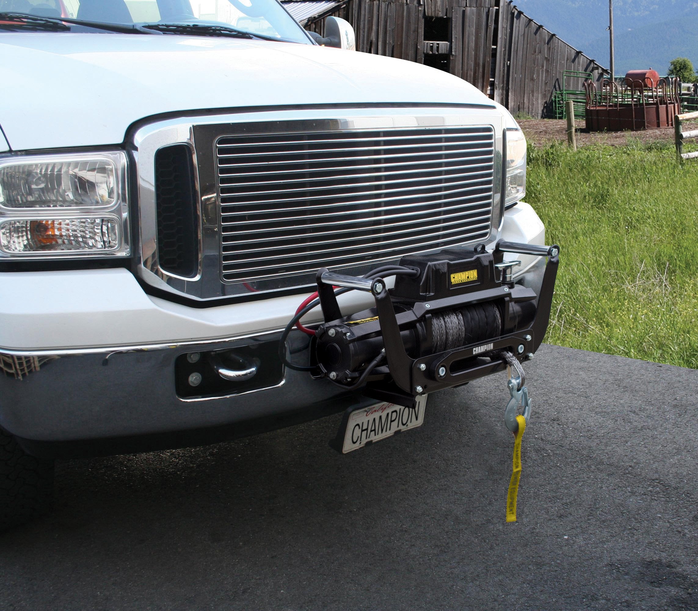 12,000-lb. Champion Power Equipment Truck/SUV Synthetic Rope Winch Kit with Speed Mount