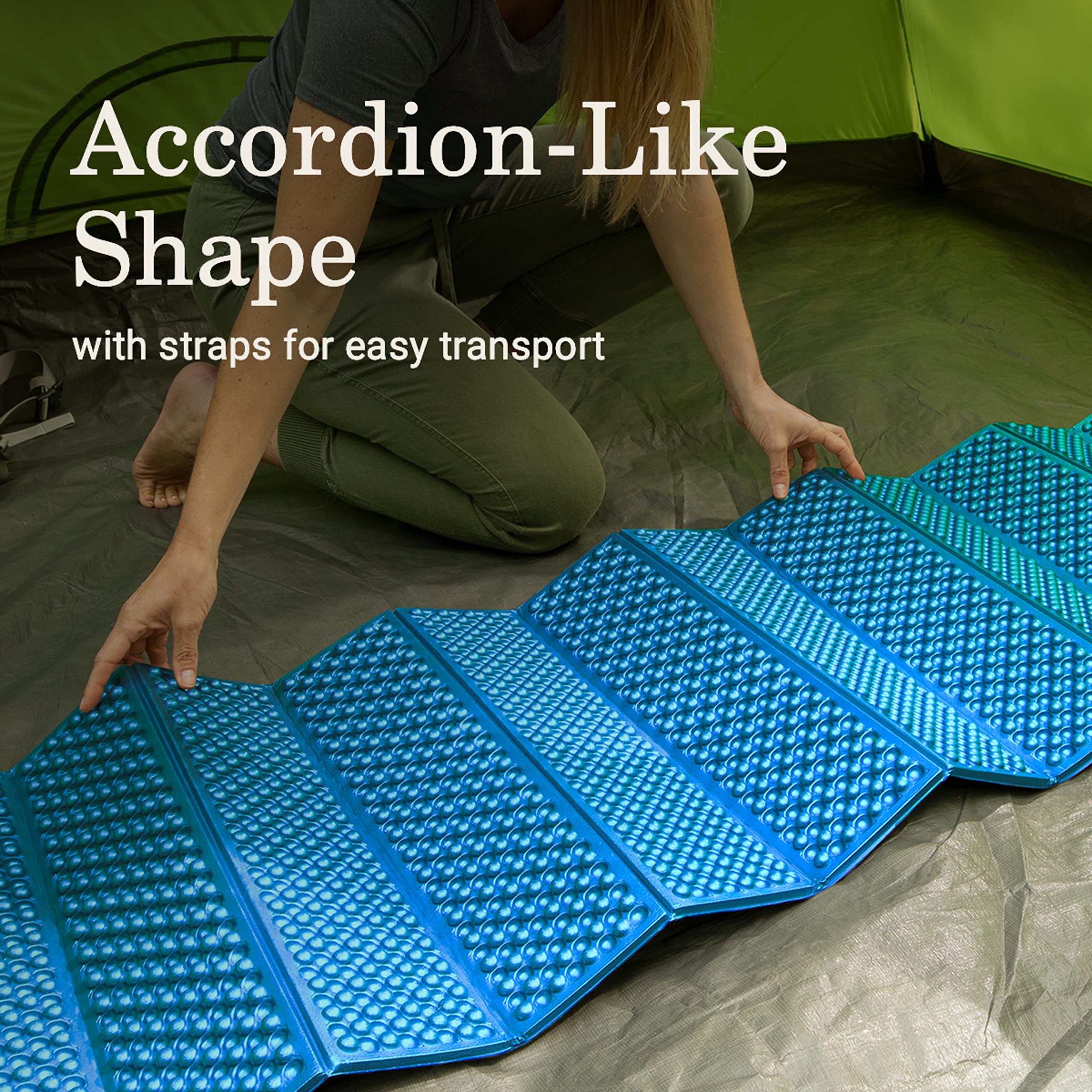 Coleman Lightweight River Rest Sleeping Pad, Comfortable Egg-Carton Design & Insulating Foam for Warmth, Camp Pad Weighs Less Than 1 Pound