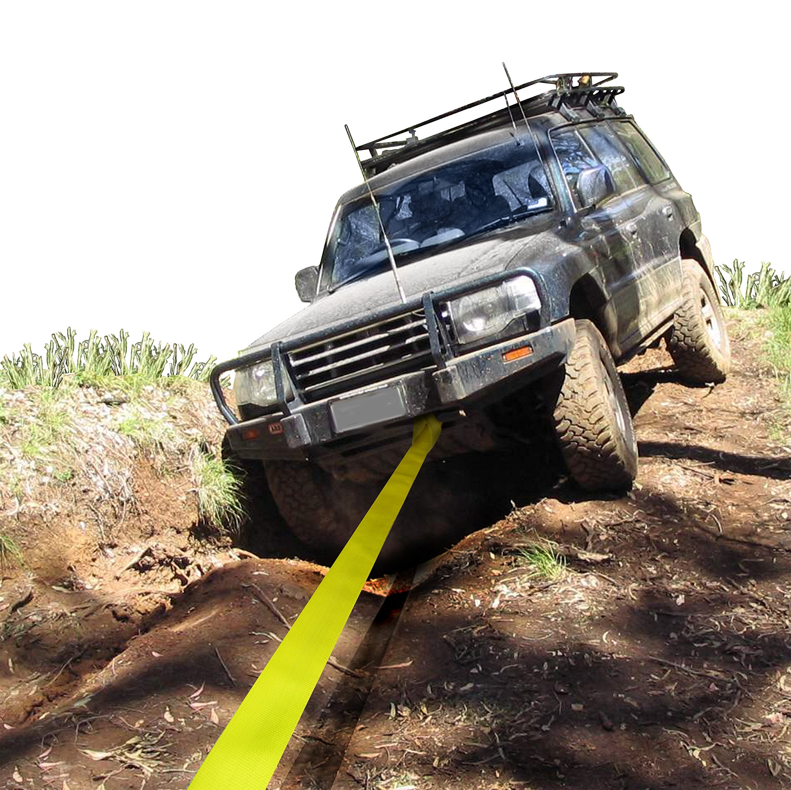 Tow Strap Keeper - 2" x 20' Emergency Recovery and Towing Rope, 15,000 lbs Break Strength - Perfect for Cars and Light Trucks