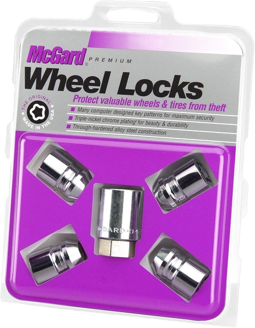 Chrome Cone Seat MCGARD 24193 Wheel Locks (1/2" - 20 Thread Size), 4 Locks / 1 Key
