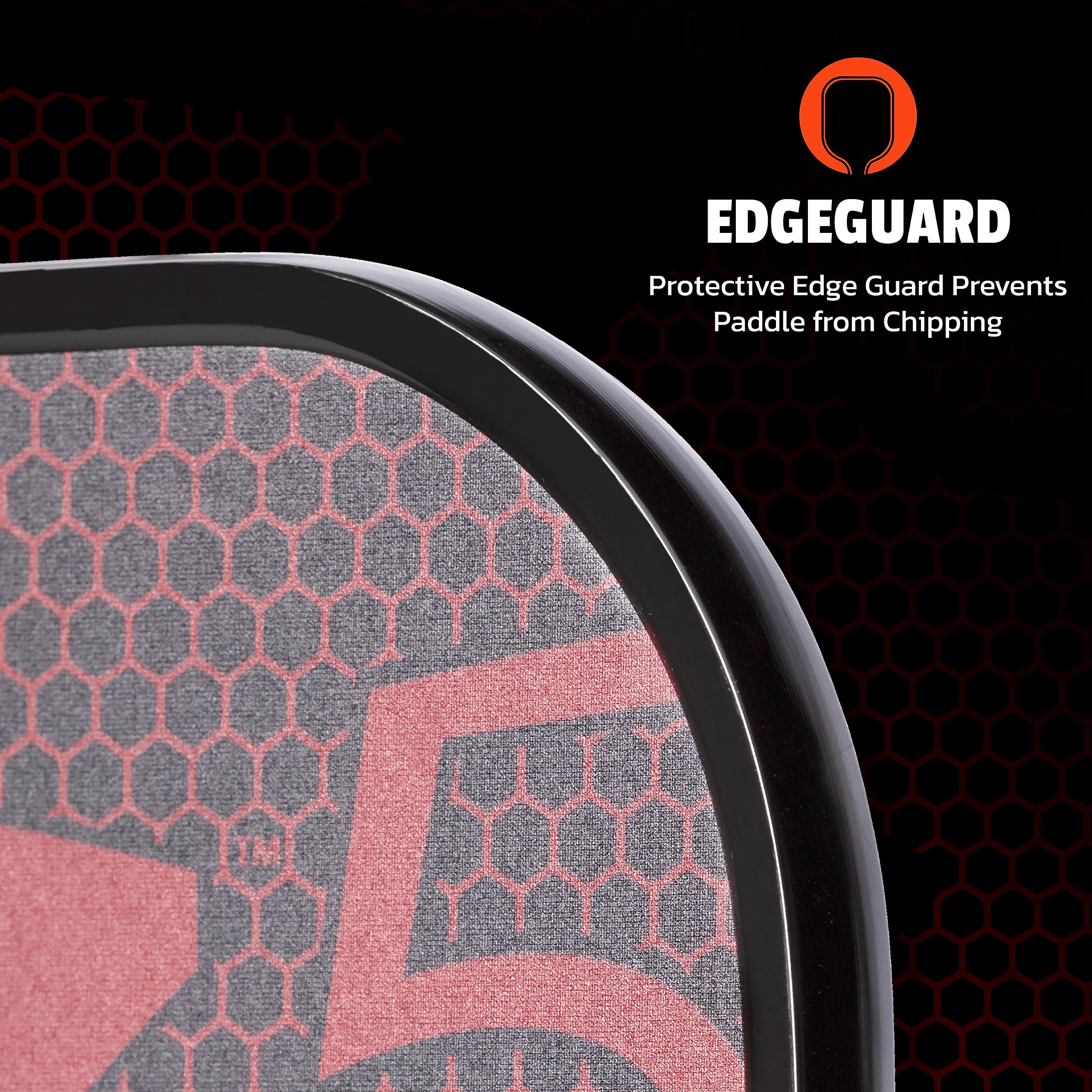 Graphite ONIX Z5 Pickleball Paddle (Graphite Carbon Fiber Face with Rough Texture Surface, Cushion Comfort Grip and Nomex Honeycomb Core for Touch, Control, and Power), Red
