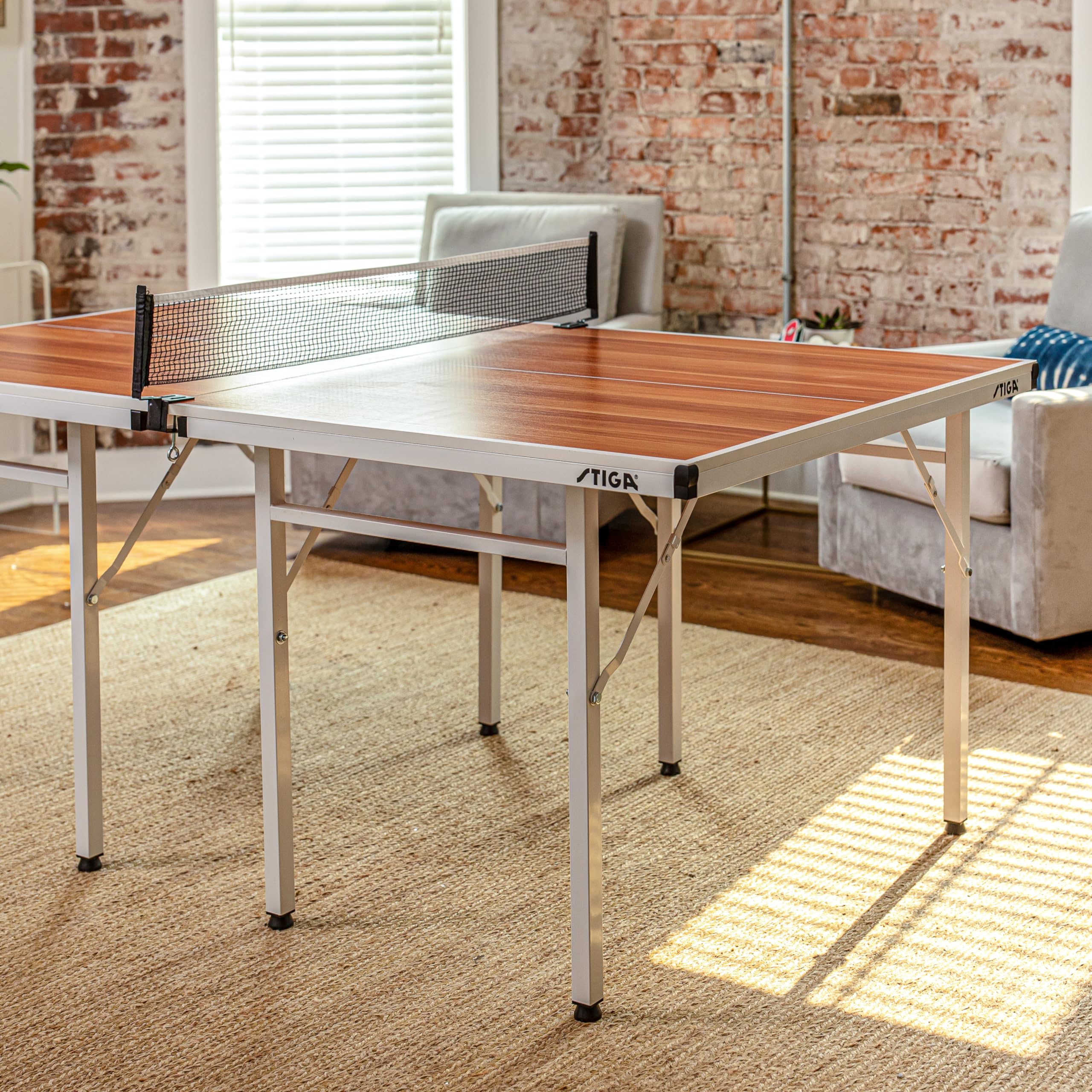 STIGA Space Saver - Ping Pong Table Compact - Separate Table Halves - Regulation Height - No Assembly Required