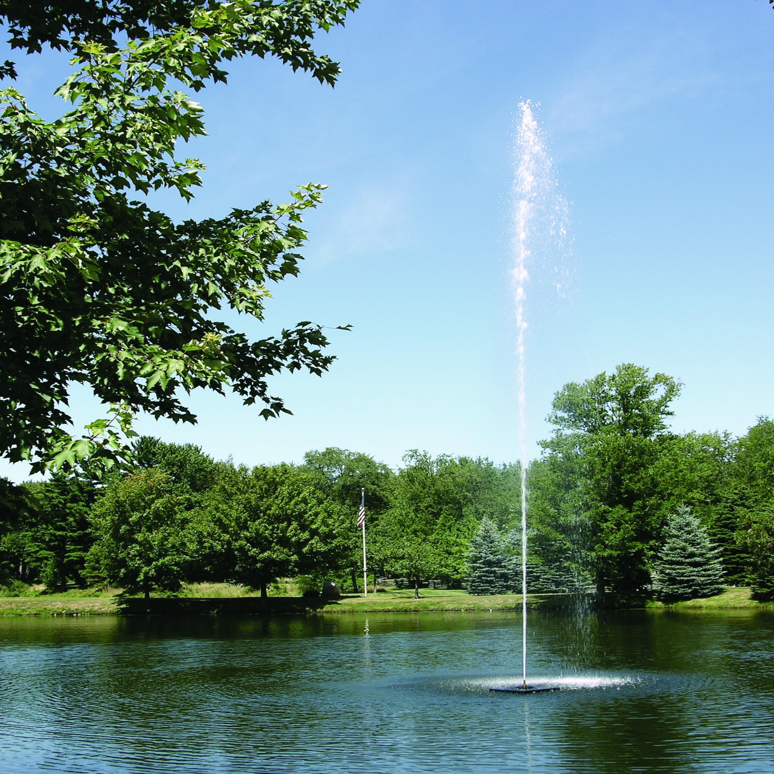 Jet Stream Fountain Scott Aerator - 1-1/2 HP 230V Pond Aerator with 100 ft. Electric Cord | Beautiful Display | Maintenance Free | Outdoor Fountain | Decorative Pond Fountain