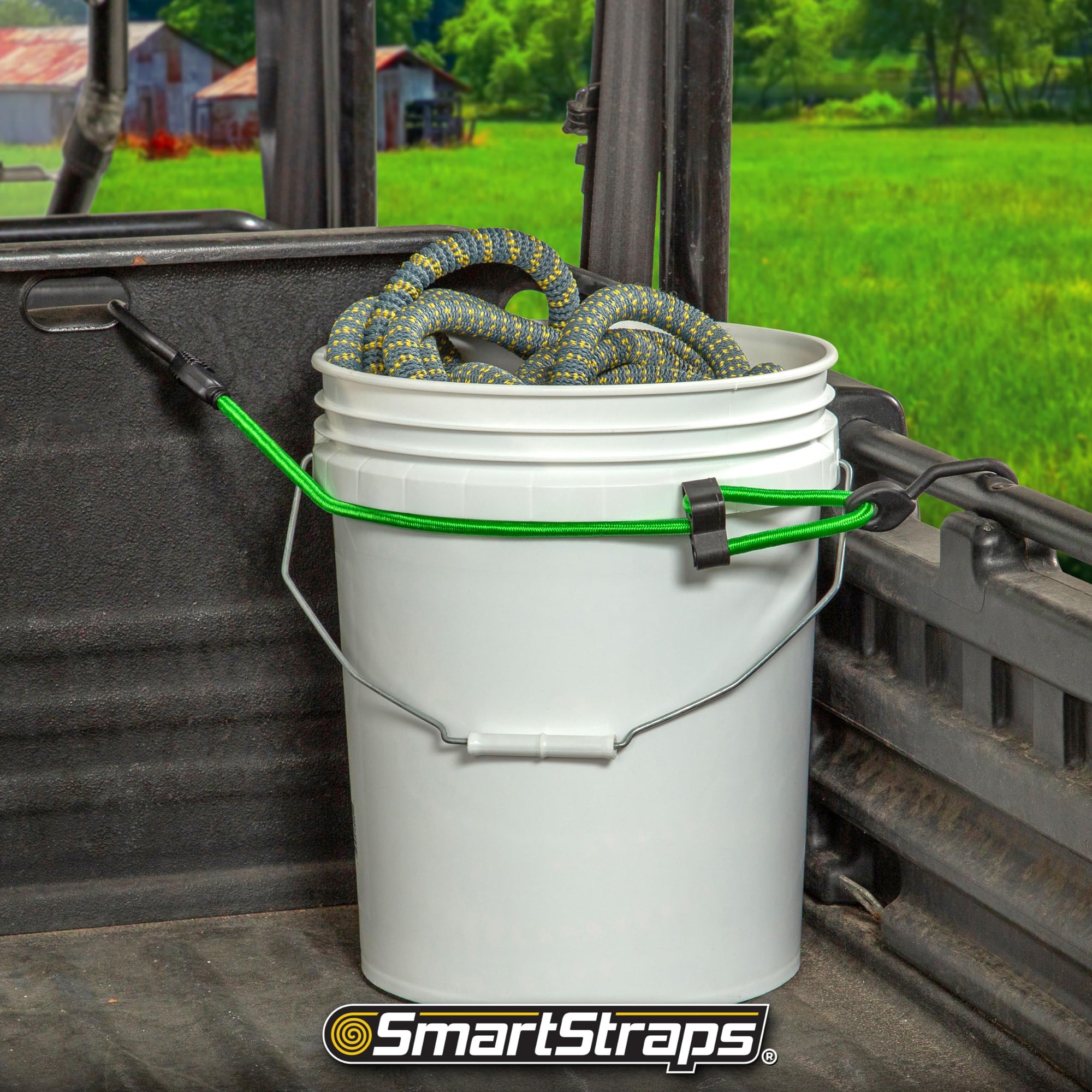 Adjustable SmartStraps Bungee Cords, 5 Piece Value Pack — Bungee Cords Distribute Load To Reduce Slipping — Secure Light Loads Such As Coolers, Luggage and Gas Cans