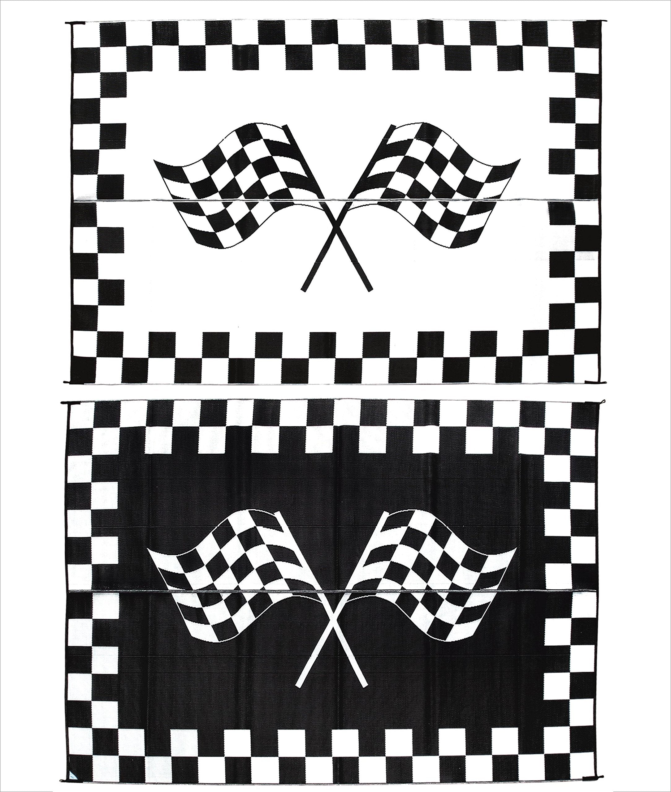 Ming's Mark Stylish Camping RF-9121 9" X 12" Racing Flag Mat
