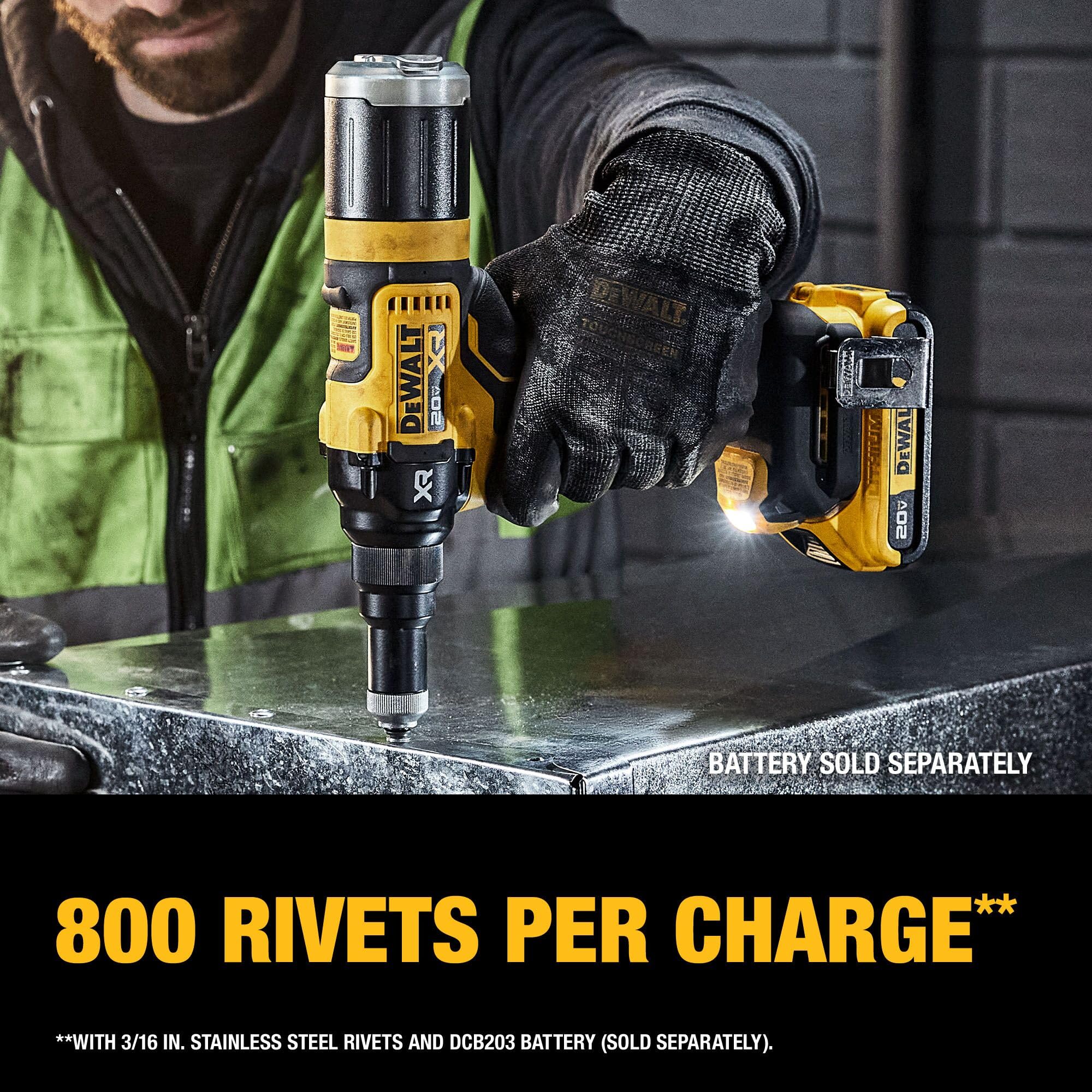 20V MAX XR DEWALT Cordless Rivet Tool, 3/16", Bare Tool Only (DCF403B)