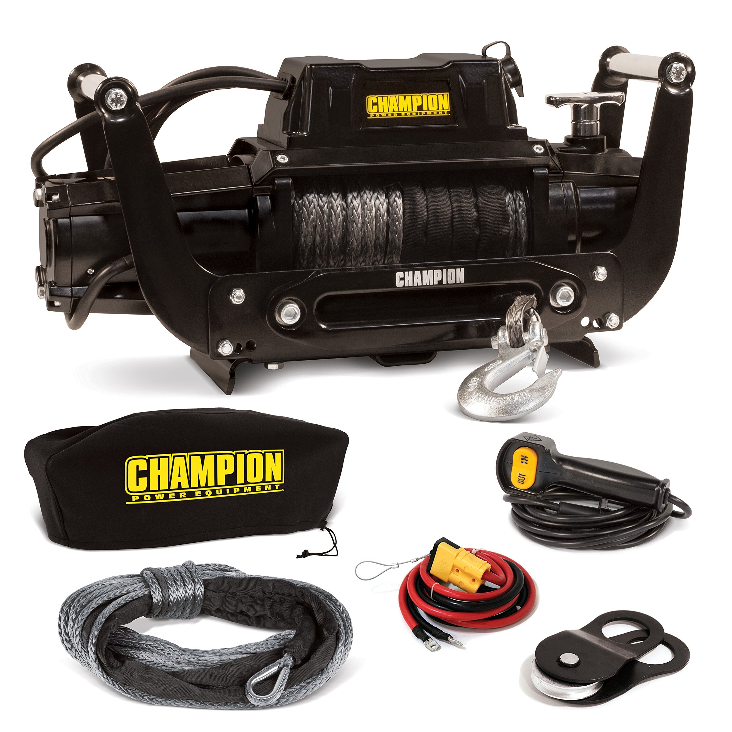 12,000-lb. Champion Power Equipment Truck/SUV Synthetic Rope Winch Kit with Speed Mount