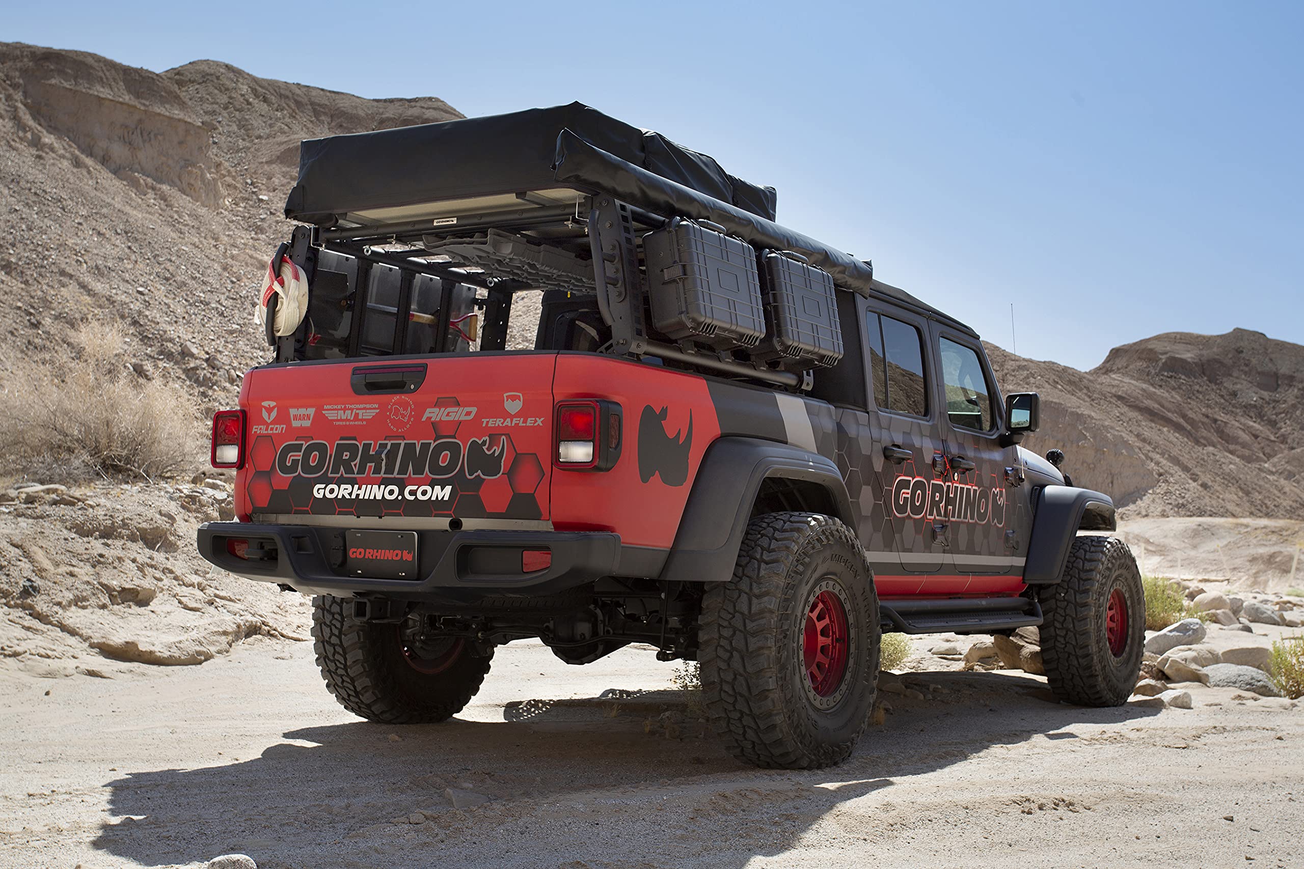 Go Rhino Plate Gear | Mild Steel, Textured Black | 5950020T | Fits Go Rhino SRM Series Roof Racks, CEROS Roof Racks, XRS Overlanding Xtreme Racks, & More