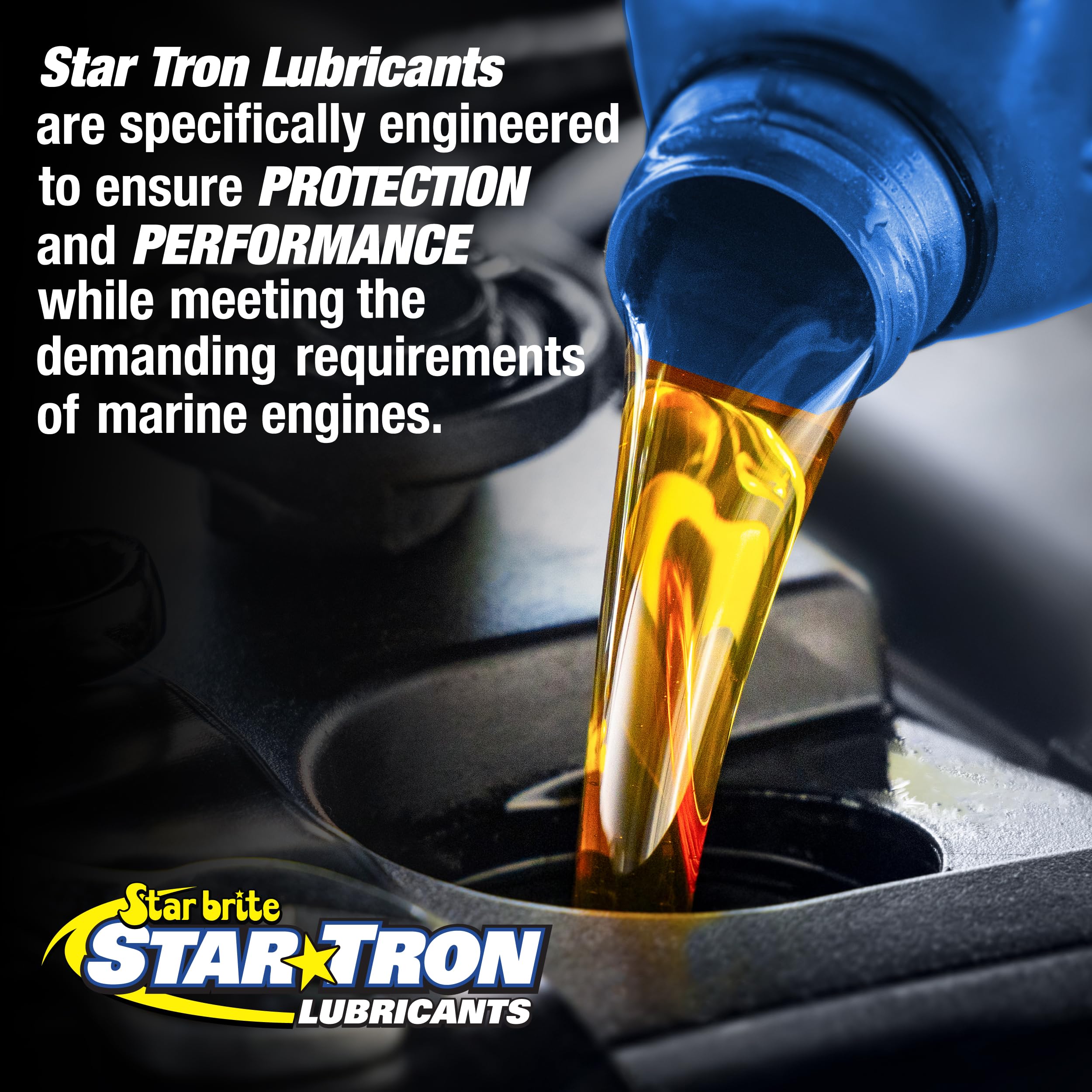 Star Tron Premium 4 Stroke Marine Oil - 10W-30 - Synthetic Blend Engine Oil for Outboards, Stern Drives & Gasoline Inboards - NMMA FC-W Certified, 32 OZ (028132)