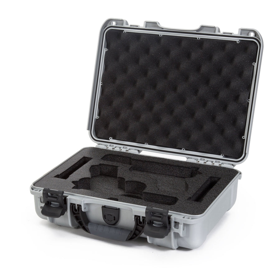 2UP Nanuk 910 Waterproof Hard Case w/Custom Foam Insert for Glock Pistols - Silver