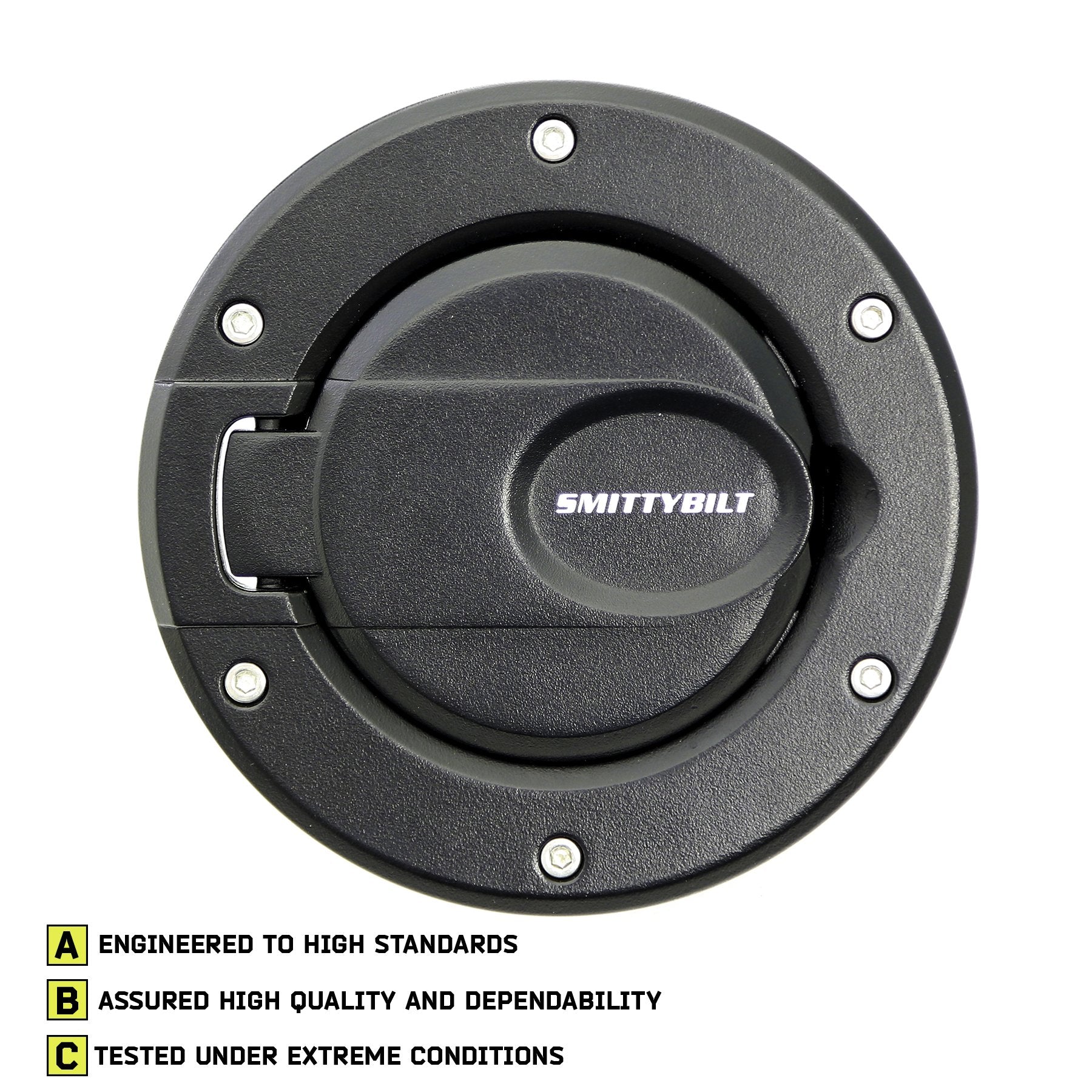 BILLET GAS COVER SmittyBilt BLACK - SB75007