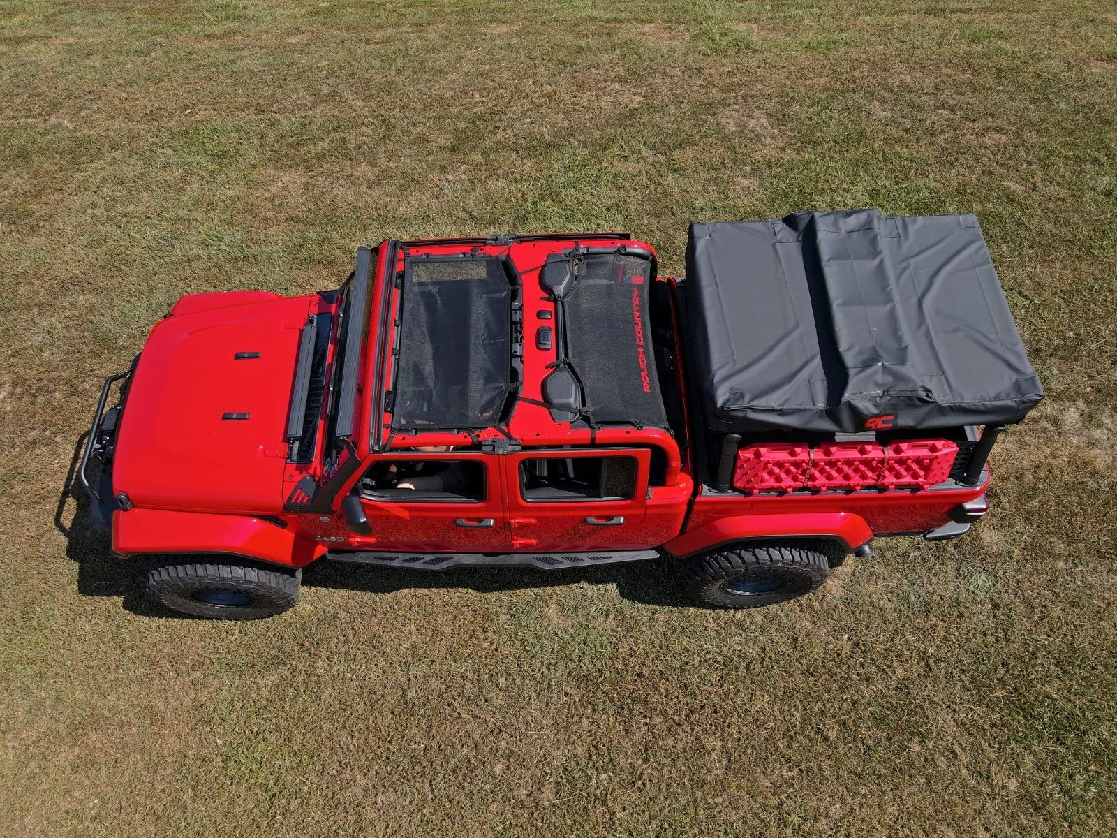 Black Mesh Bikini Top Rough Country for 2020-2024 Jeep Gladiator JT - 85118