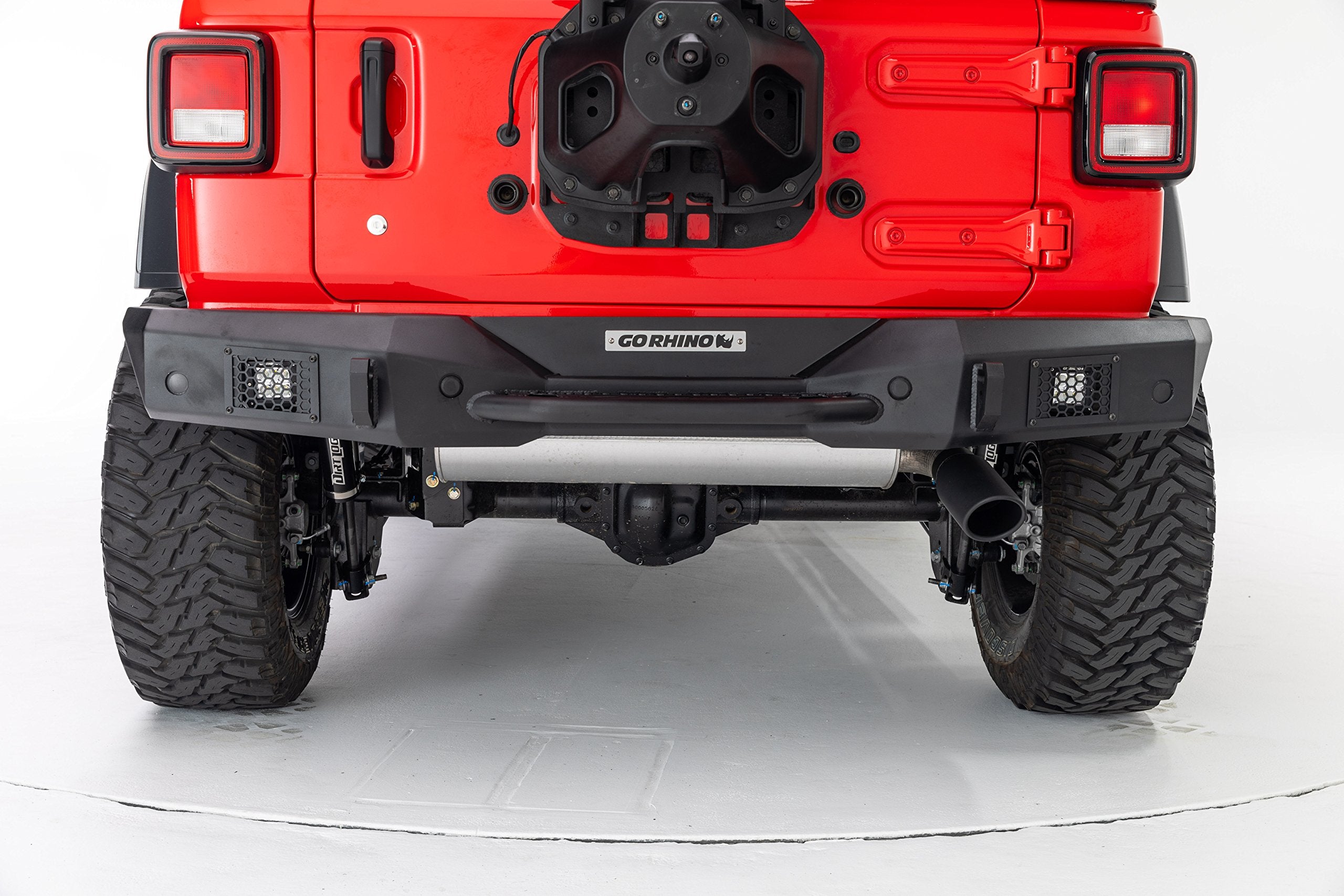Go Rhino Rockline 372000T Spare Tire Relocation Kit for Jeep Wrangler JL fits up to 40" tire for Jeep 18-20 Wrangler, Jeep 21-24 Wrangler, Textured Black