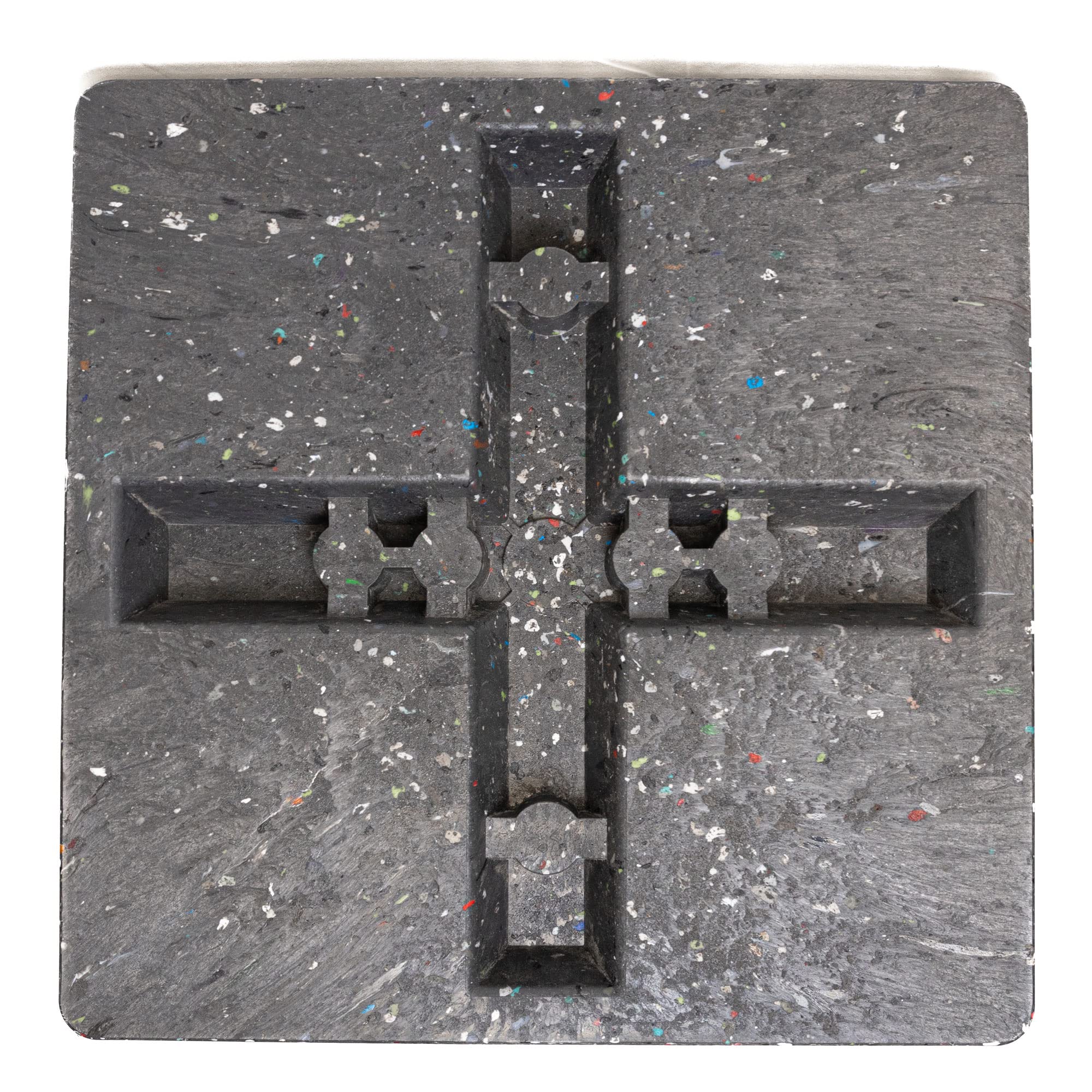 Pipe Support Base-Only 18"x18" - Mount for Duct, Frame, Piping, Strut, H-Frame and Other Rooftop Support Systems - Protects Roof Membrane - UV-Resistant