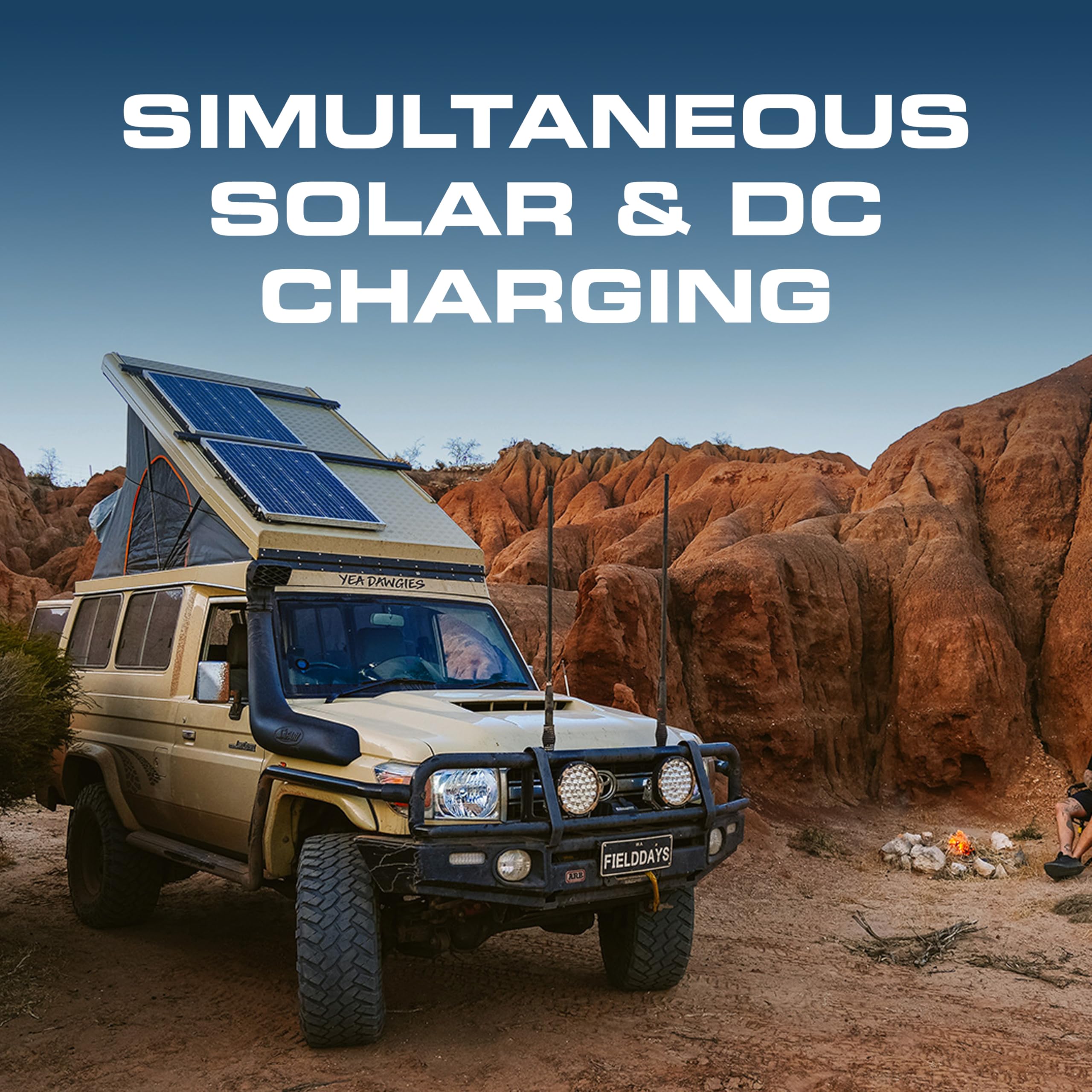 REDARC 50A Dual Input in-Vehicle DC to DC Battery Charger with MPPT Solar Regulator, Green Power Priority, 12V/24V Compatible, for Lithium, AGM, Gel, Lead Acid, Calcium, LiFePO4 Batteries
