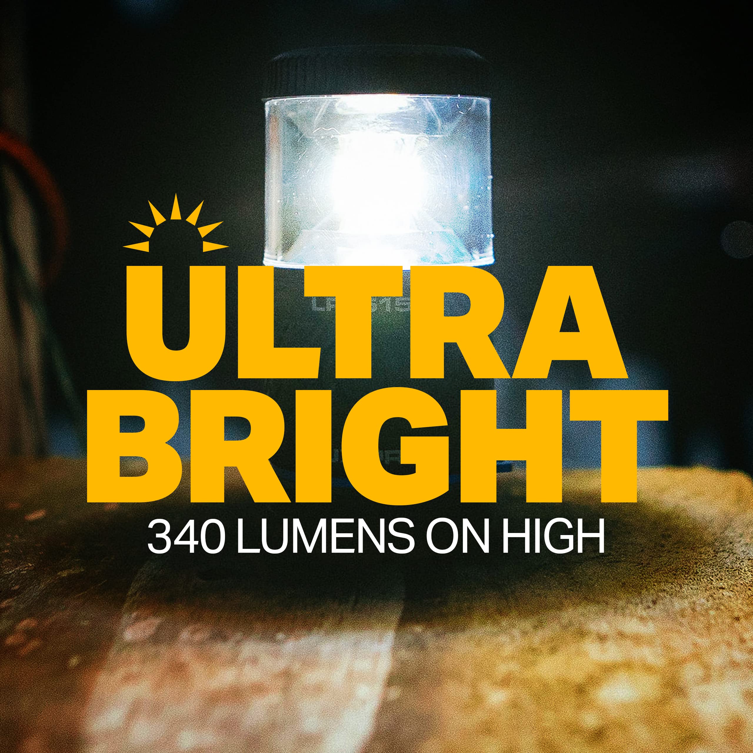 Camping LUXPRO Waterproof, Floating Rugged LED Lantern w/340 Lumens - LP1515
