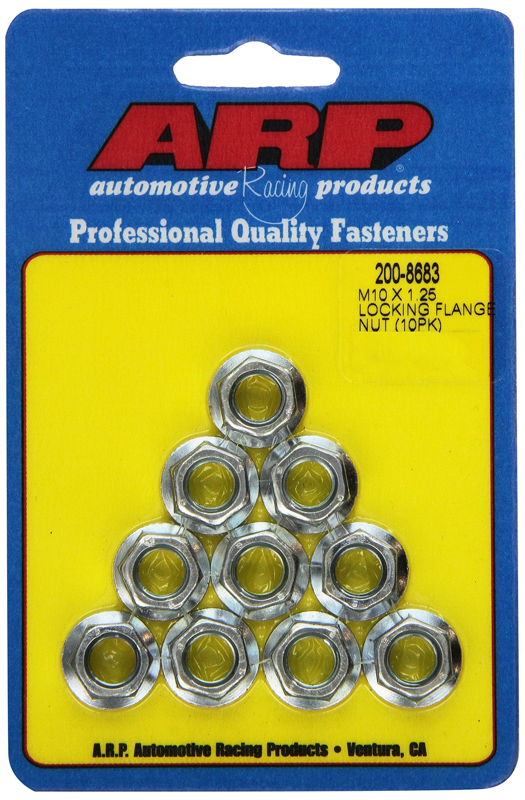 ARP M10 x 1.25 Locking Flange Nut - 10 Piece 200-8683