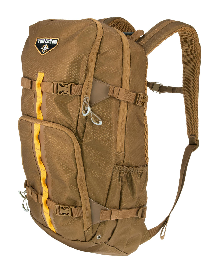 Whitetail TENZING 1200 Day Pack, Buckskin Tan | Hydration Bladder Compatible Ultra-Durable Camo Hunting Backpack with 4 Compartments & 11 Pockets
