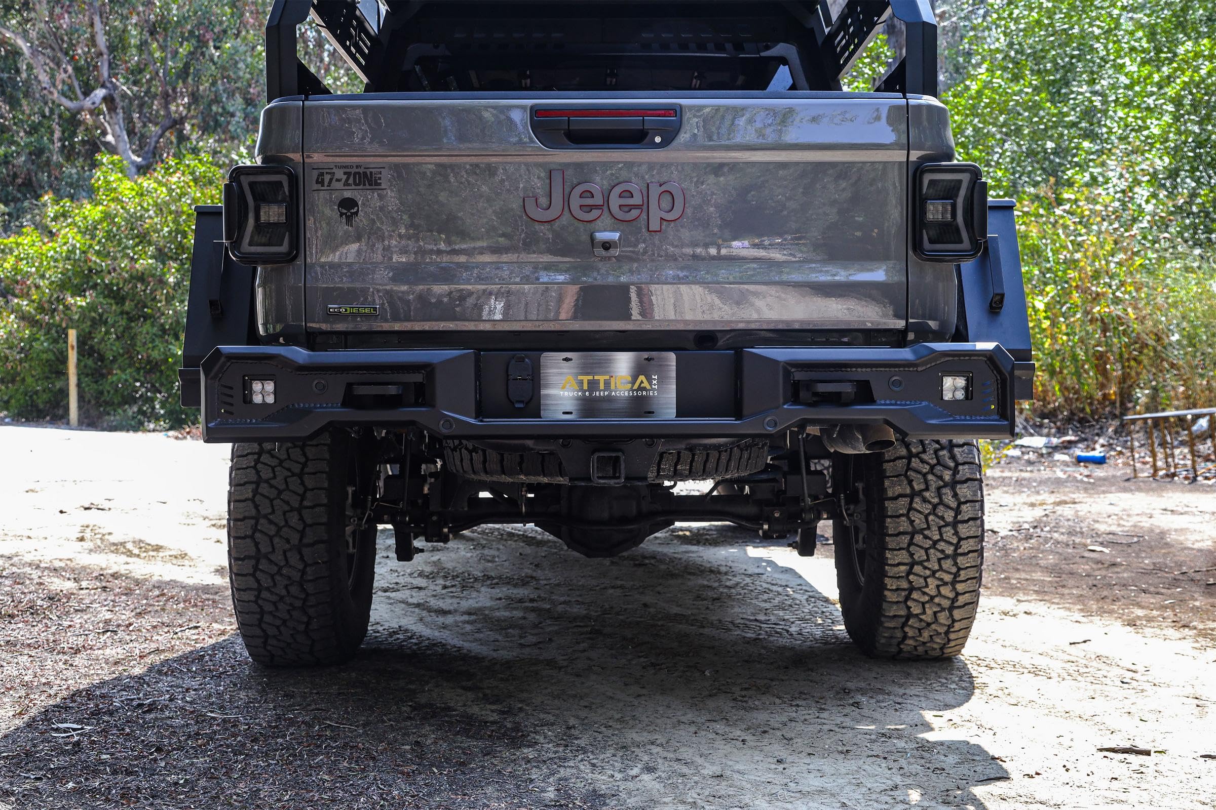 Cobra Tek - Frontier Series Attica4x4 Rear Bumper | Compatible with Jeep Gladiator (2019-2023) | Steel Construction for Durability and Style | Color Black.