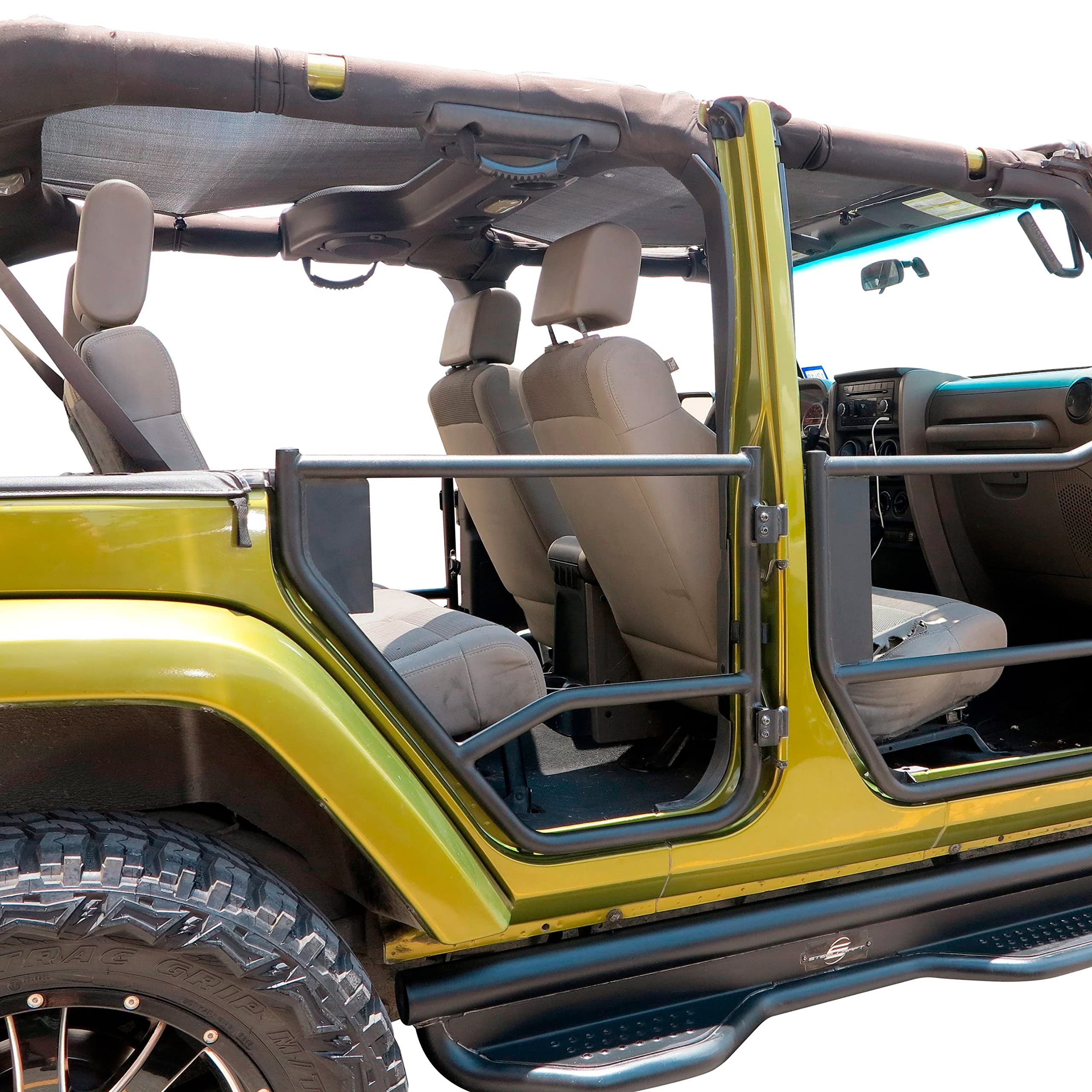 Fine Textured Black SteelCraft 92210 Rear Tubular Doors