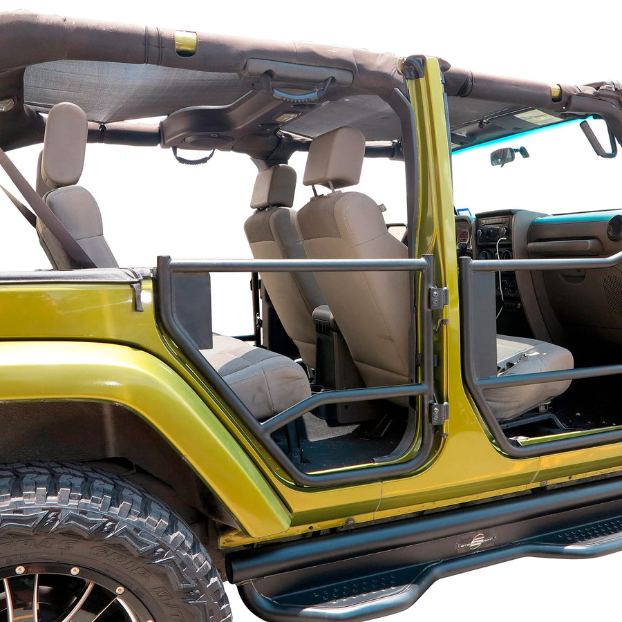 Fine Textured Black SteelCraft 92210 Rear Tubular Doors